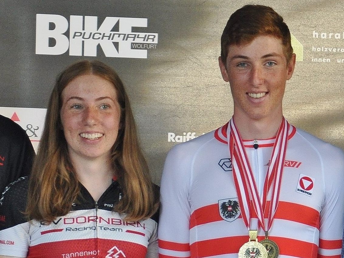 Lisa und Kilian Feurstein freuen sich über die Nominierung für die Mountainbike-WM in Frankreich. Lisa und Kilian Feurstein freuen sich über die Nominierung für die Mountainbike-WM in Frankreich.