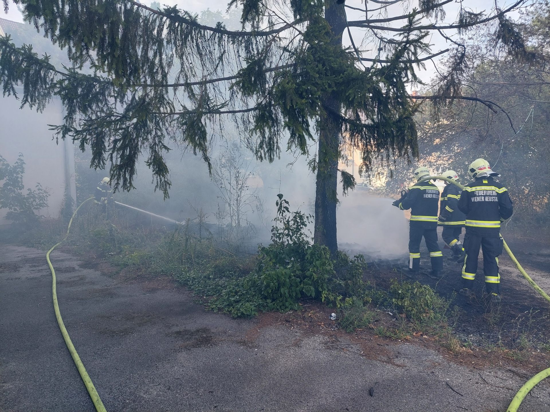 Die Feuerwehr konnte den Brand rasch löschen. Die Feuerwehr konnte den Brand rasch löschen.