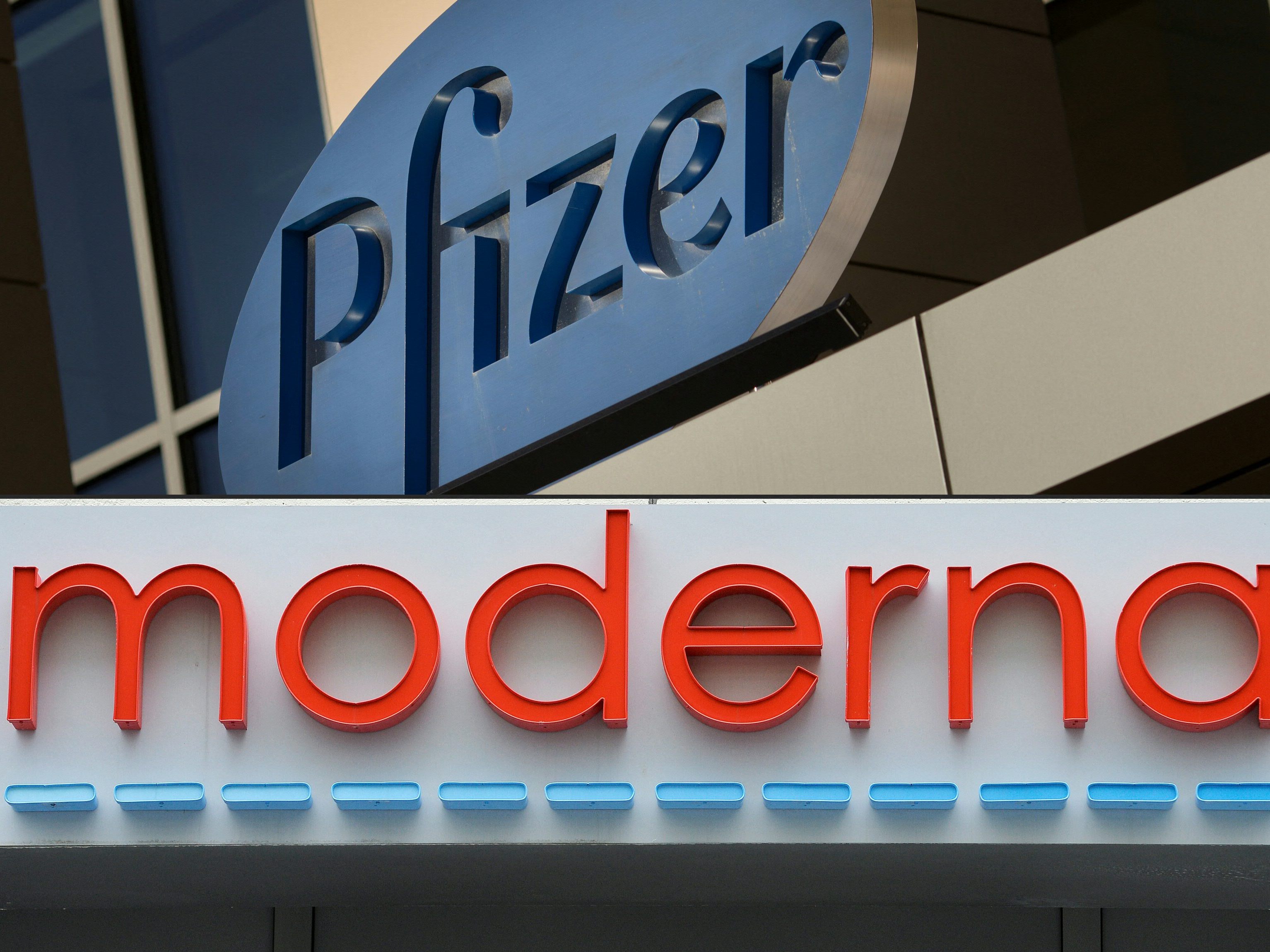 Die US-Biotechfirma Moderna reicht Patentklagen gegen Biontech/Pfizer ein. Die US-Biotechfirma Moderna reicht Patentklagen gegen Biontech/Pfizer ein.