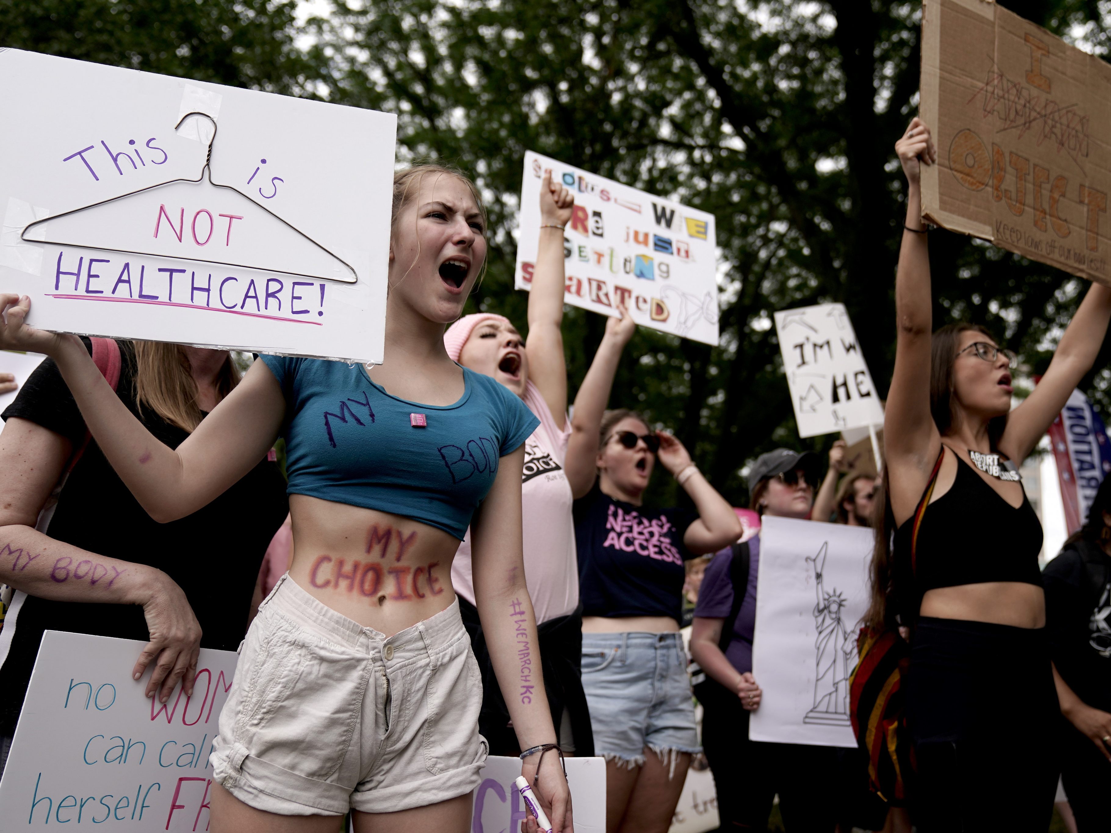 In Kansas wurde über das Recht auf Abtreibungen abgestimmt. In Kansas wurde über das Recht auf Abtreibungen abgestimmt.