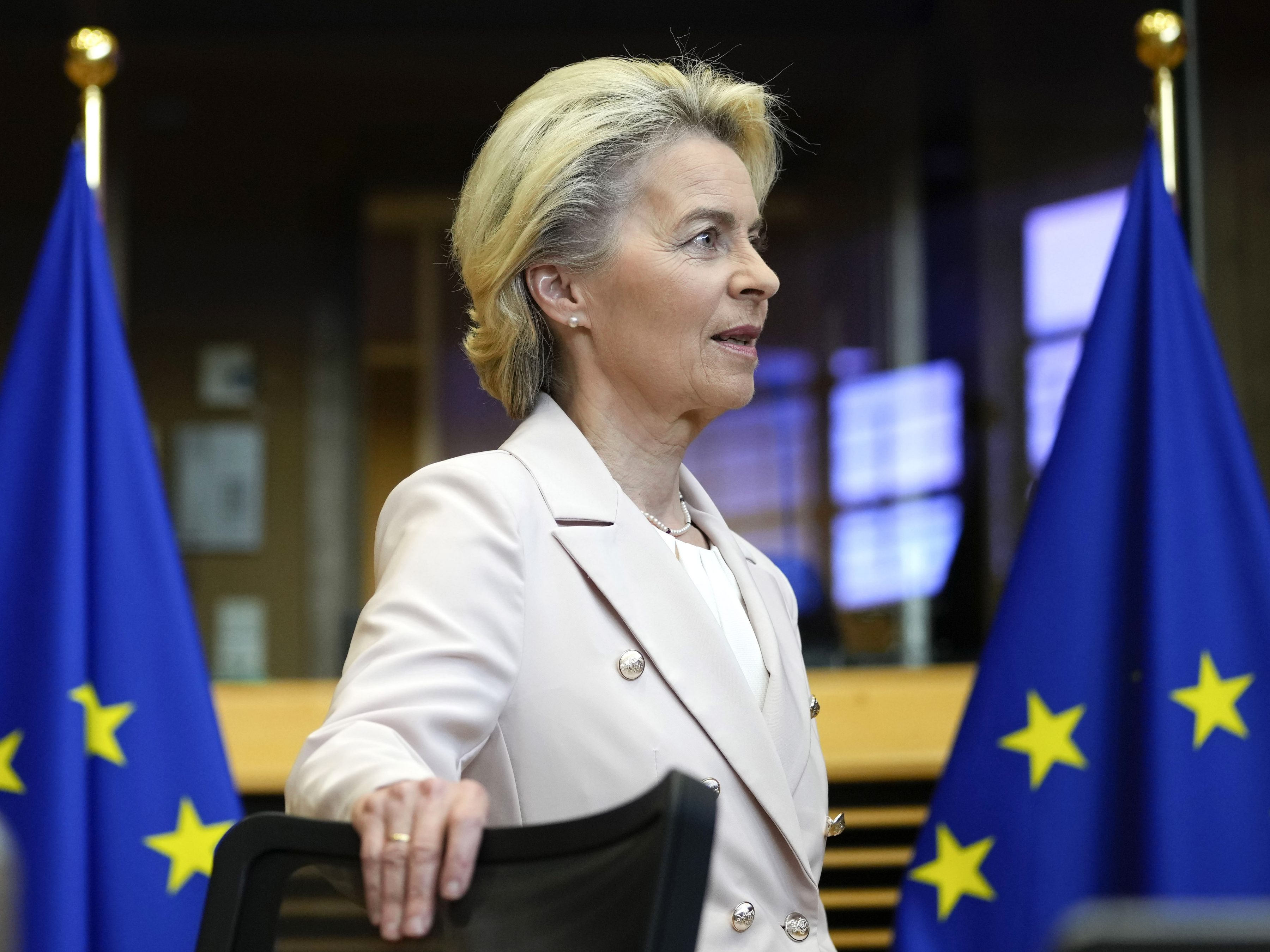 EU-Kommissionspräsidentin Ursula von der Leyen erhob schwere Vorwürfe gegen Russlands Staatschef Wladimir Putin. EU-Kommissionspräsidentin Ursula von der Leyen erhob schwere Vorwürfe gegen Russlands Staatschef Wladimir Putin.