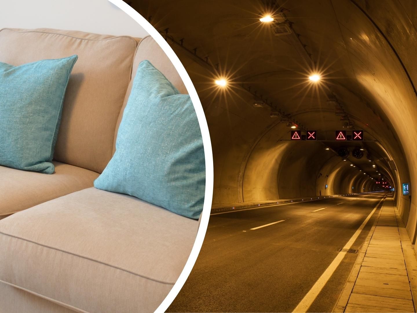 Die Sicherung löste sich und die Couch fiel auf die A12.