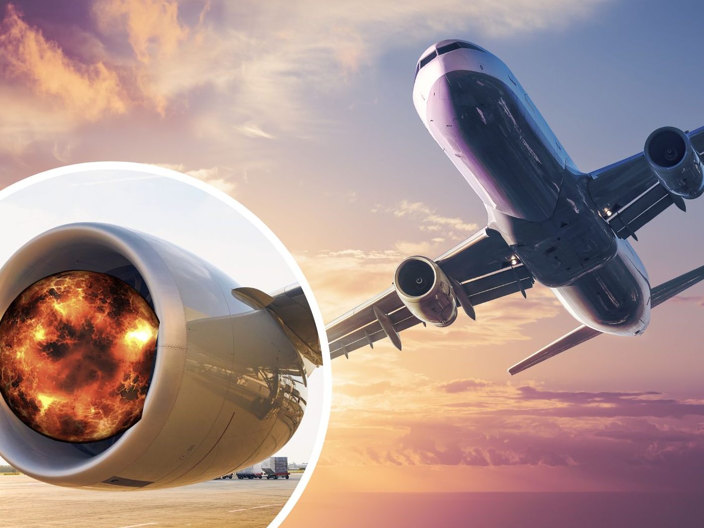 Schock für die Passagiere: Das Triebwerk hatte Feuer gefangen.