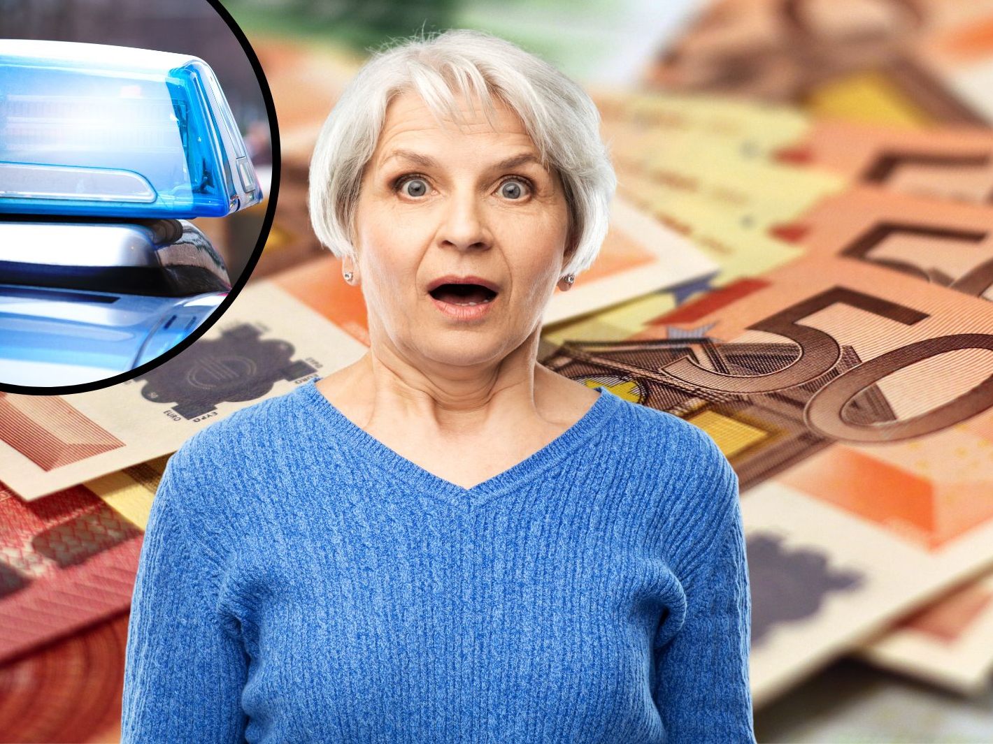 Dem Trickbetrüger gelang es, die alte Frau um Wertsachen in Höhe von 100.000 Euro zu bringen.