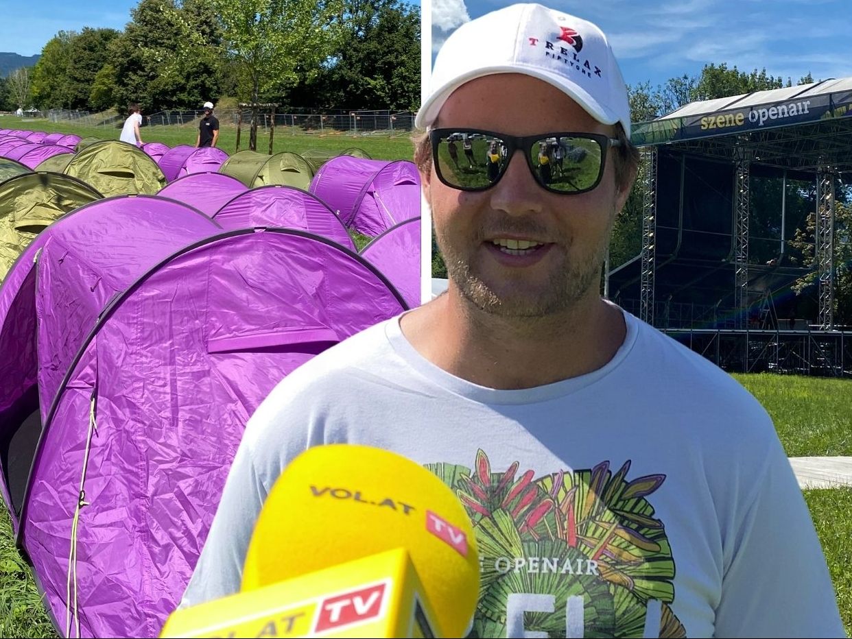 Der Aufbau für das Szene Openair läuft. Der Aufbau für das Szene Openair läuft.