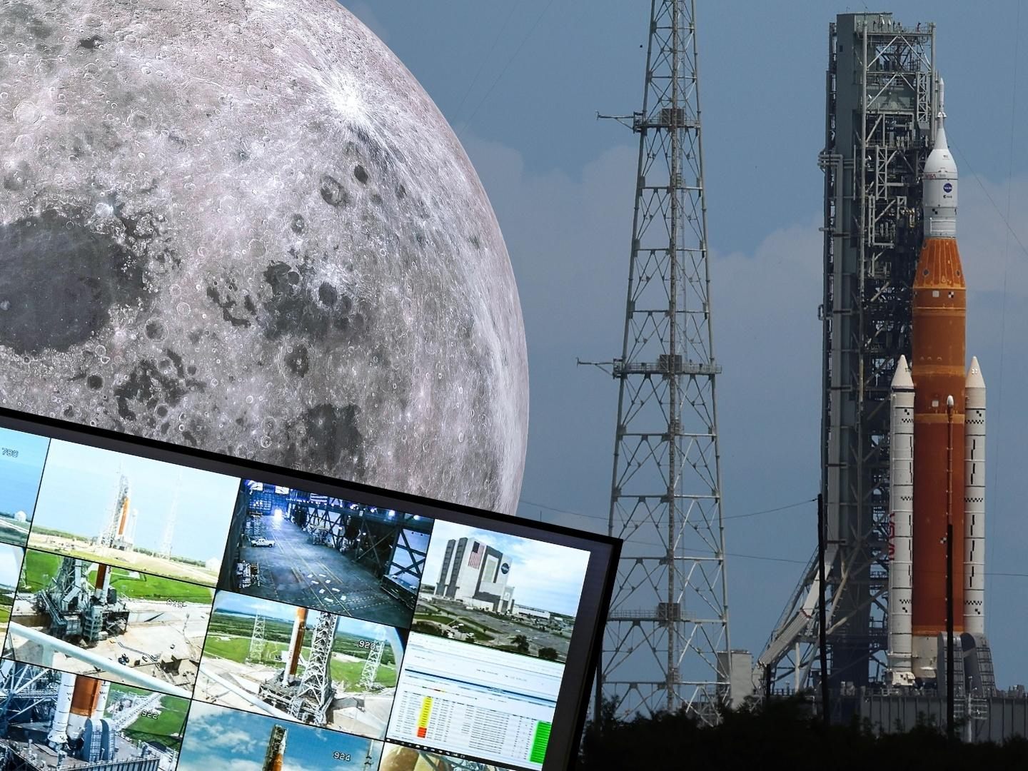 Artemis I startbereit in Cape Canaveral. Artemis I startbereit in Cape Canaveral.