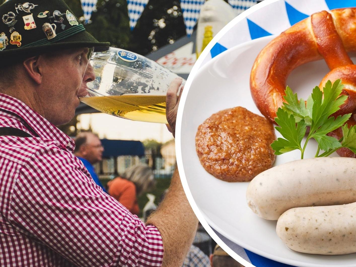 Eigentlich eine Sensation auf der Wiesn: eine vegane Weißwurst.