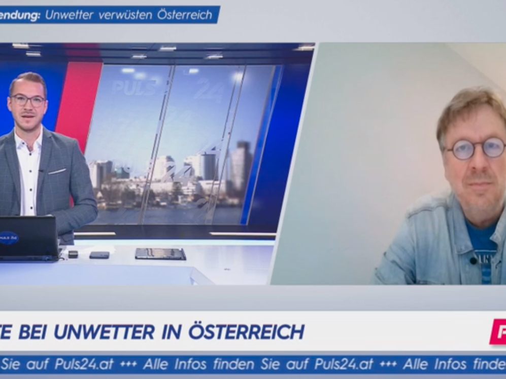 Jörg Kachelmann im Puls 24-Interview. Jörg Kachelmann im Puls 24-Interview.