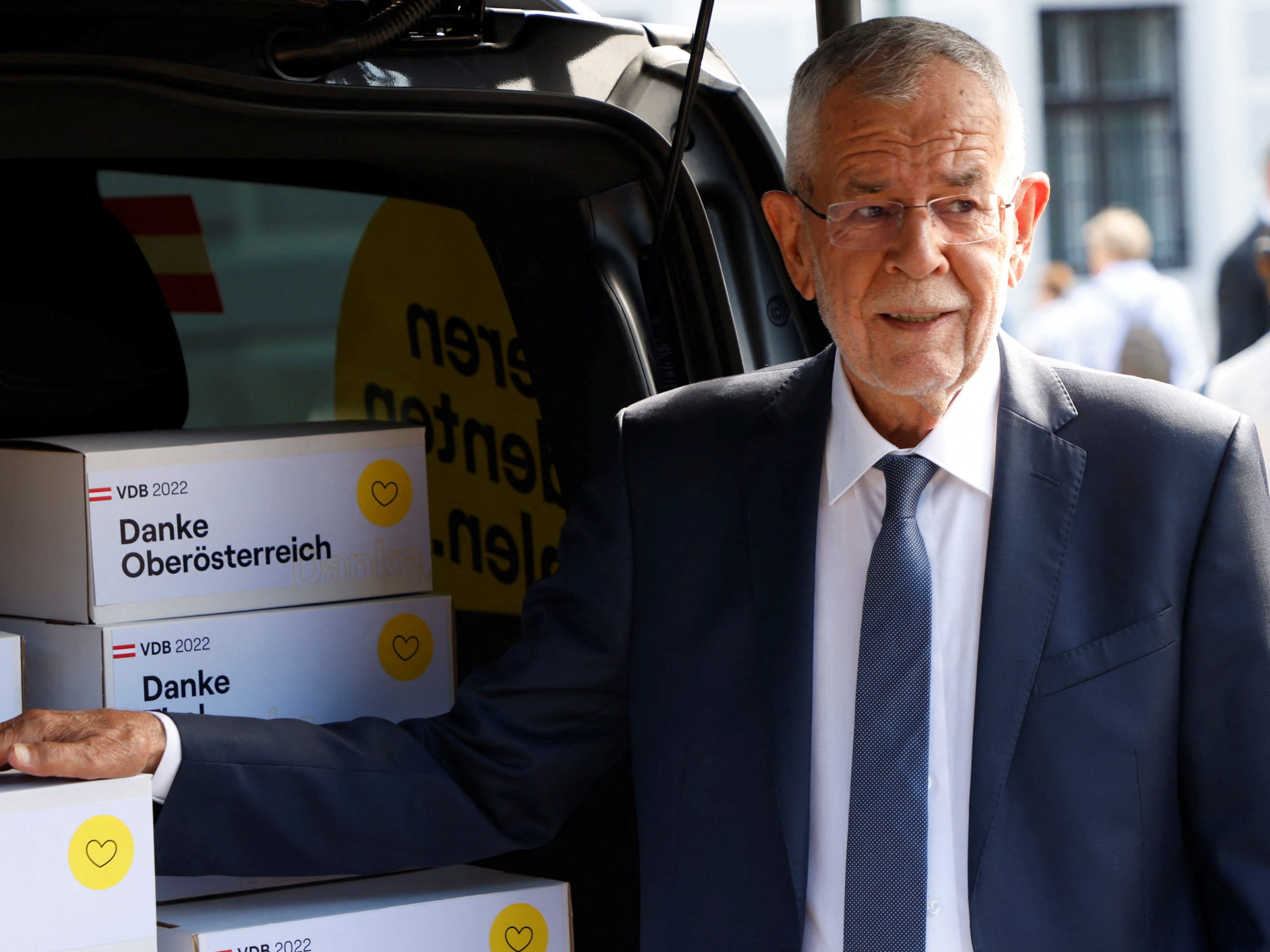 Van der Bellen stellt seine Kampagne vor.