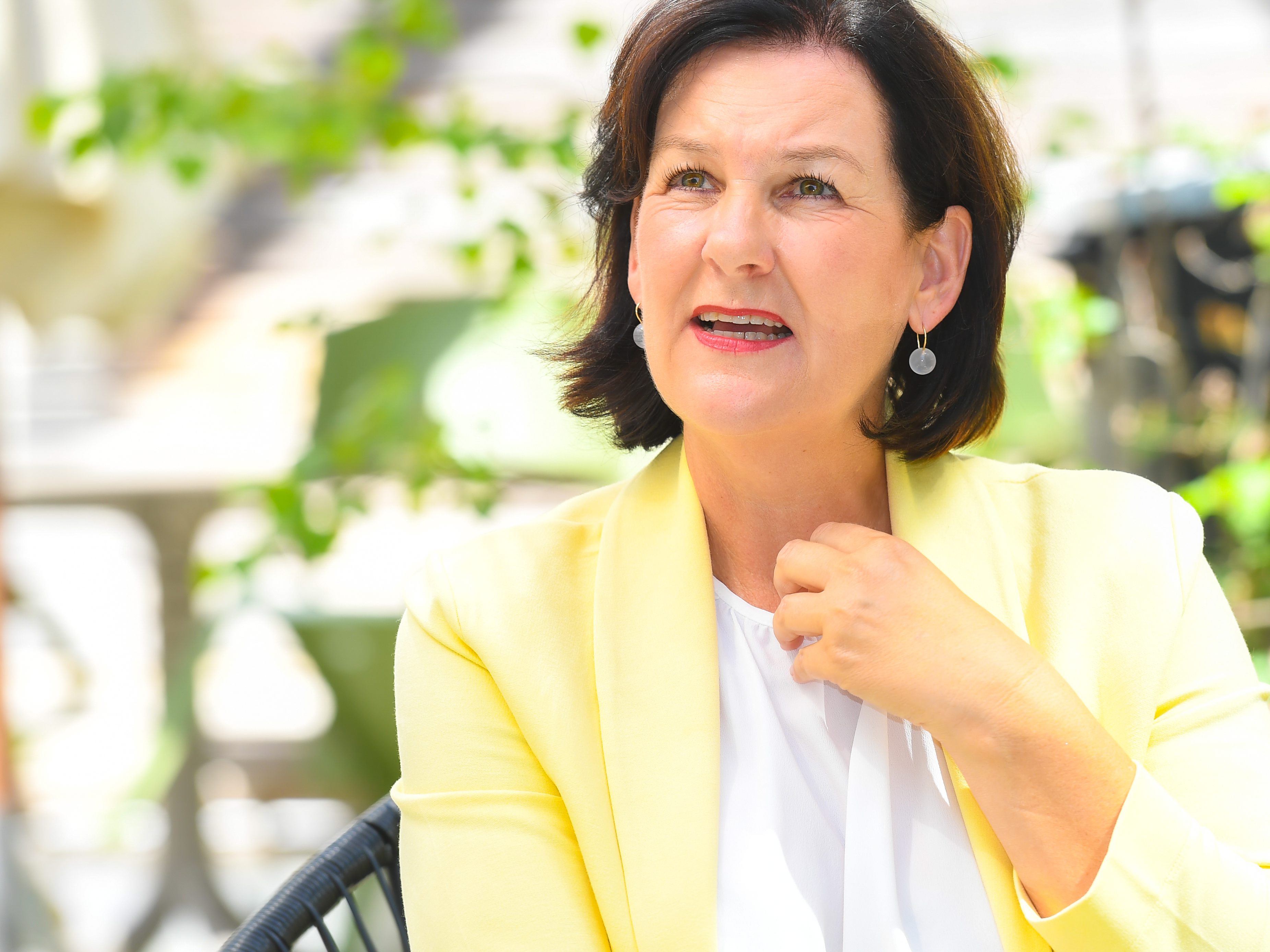 Liste Fritz-Parteiobfrau Andrea Haselwanter-Schneider im Porträt. Liste Fritz-Parteiobfrau Andrea Haselwanter-Schneider im Porträt.