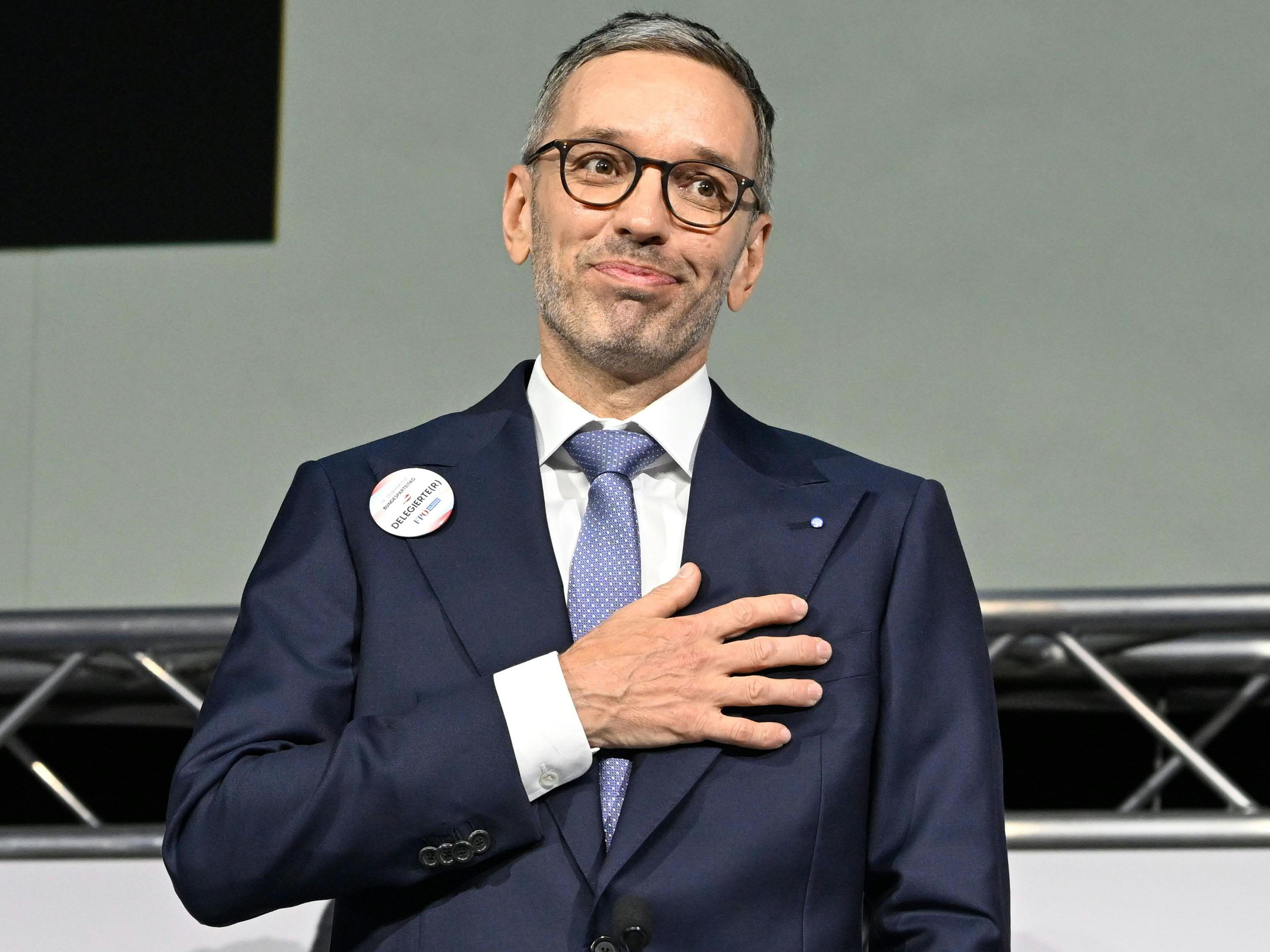 Die Wiederwahl von Herbert Kickl als FPÖ-Chef ist erfolgt.