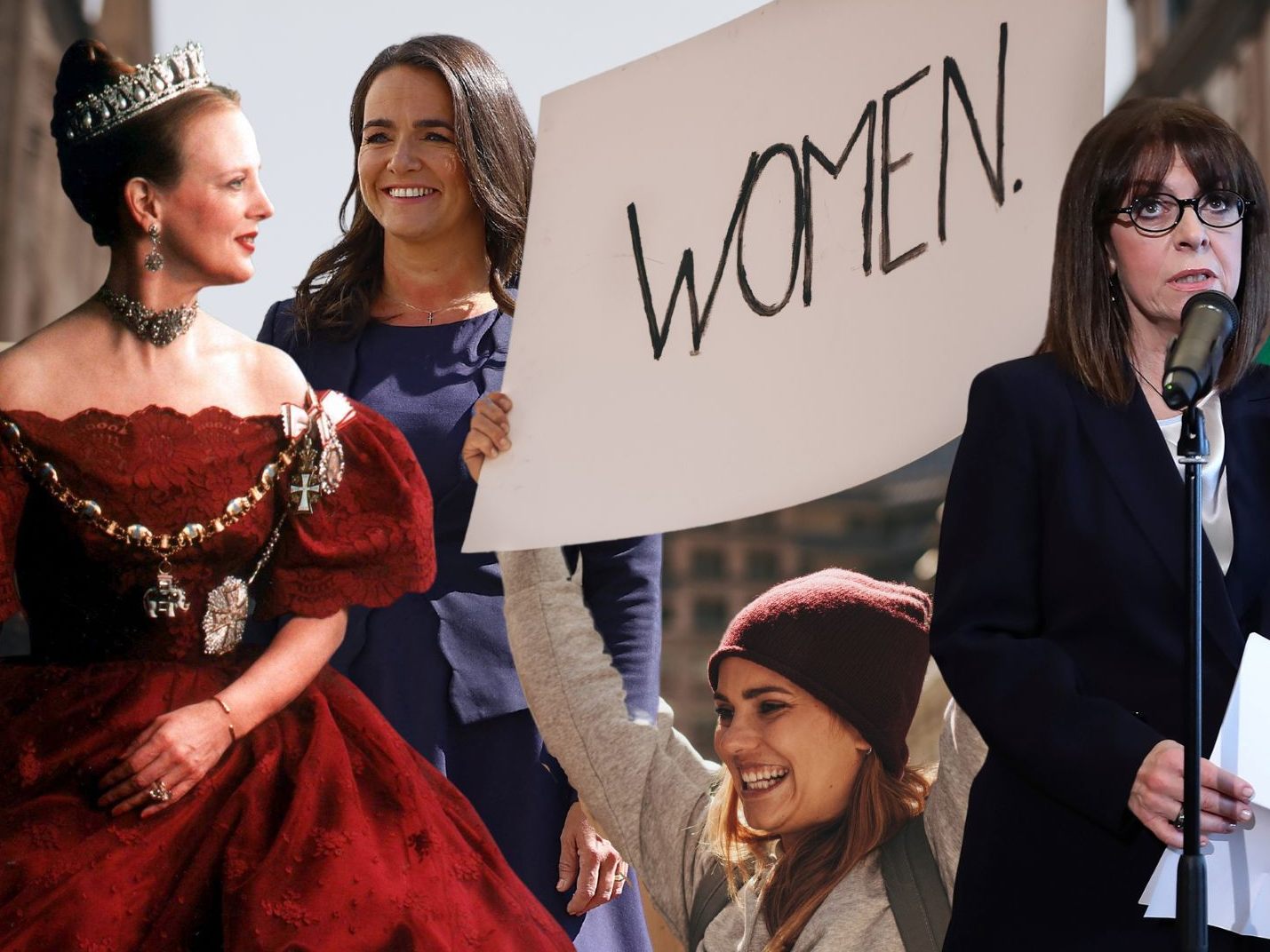 Nur vier EU-Staaten haben derzeit eine Frau an der politischen Spitze. V.l.: Dänemark (Königin Margrethe II.) sowie Ungarn (Präsidentin Katalin Novák), Griechenland (Katerina Sakellaropoulou) und die Slowakei (Zuzana Čaputová). Nur vier EU-Staaten haben derzeit eine Frau an der politischen Spitze. V.l.: Dänemark (Königin Margrethe II.) sowie Ungarn (Präsidentin Katalin Novák), Griechenland (Katerina Sakellaropoulou) und die Slowakei (Zuzana Čaputová).