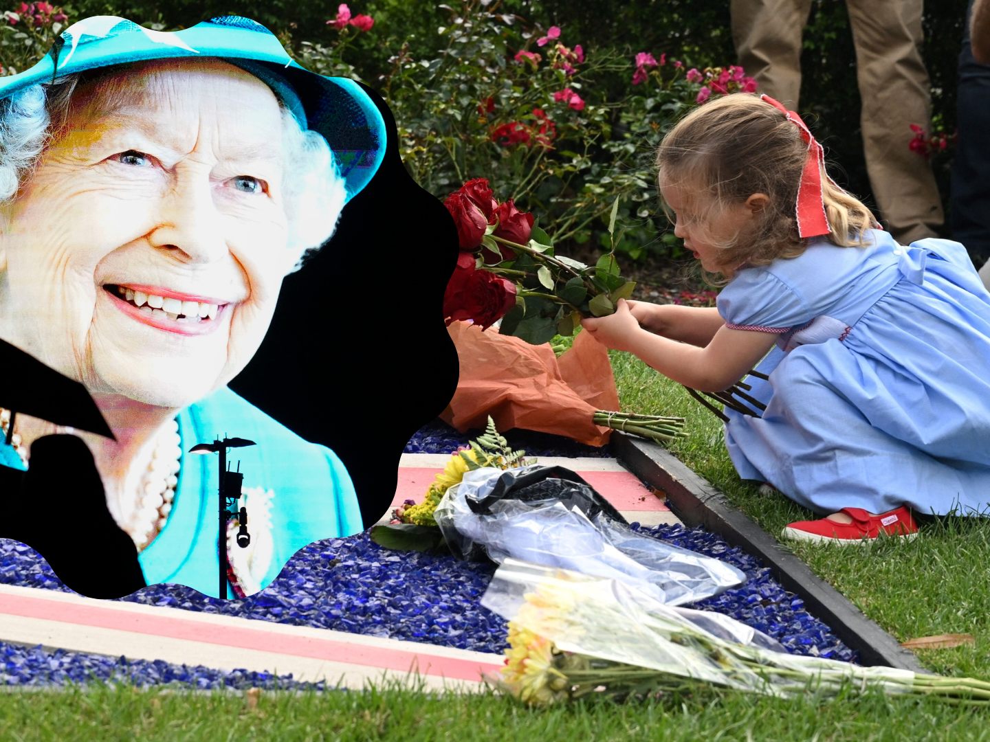 Trauernde Menge vor dem Buckingham-Palast gedenkt Elizabeth II. Trauernde Menge vor dem Buckingham-Palast gedenkt Elizabeth II.