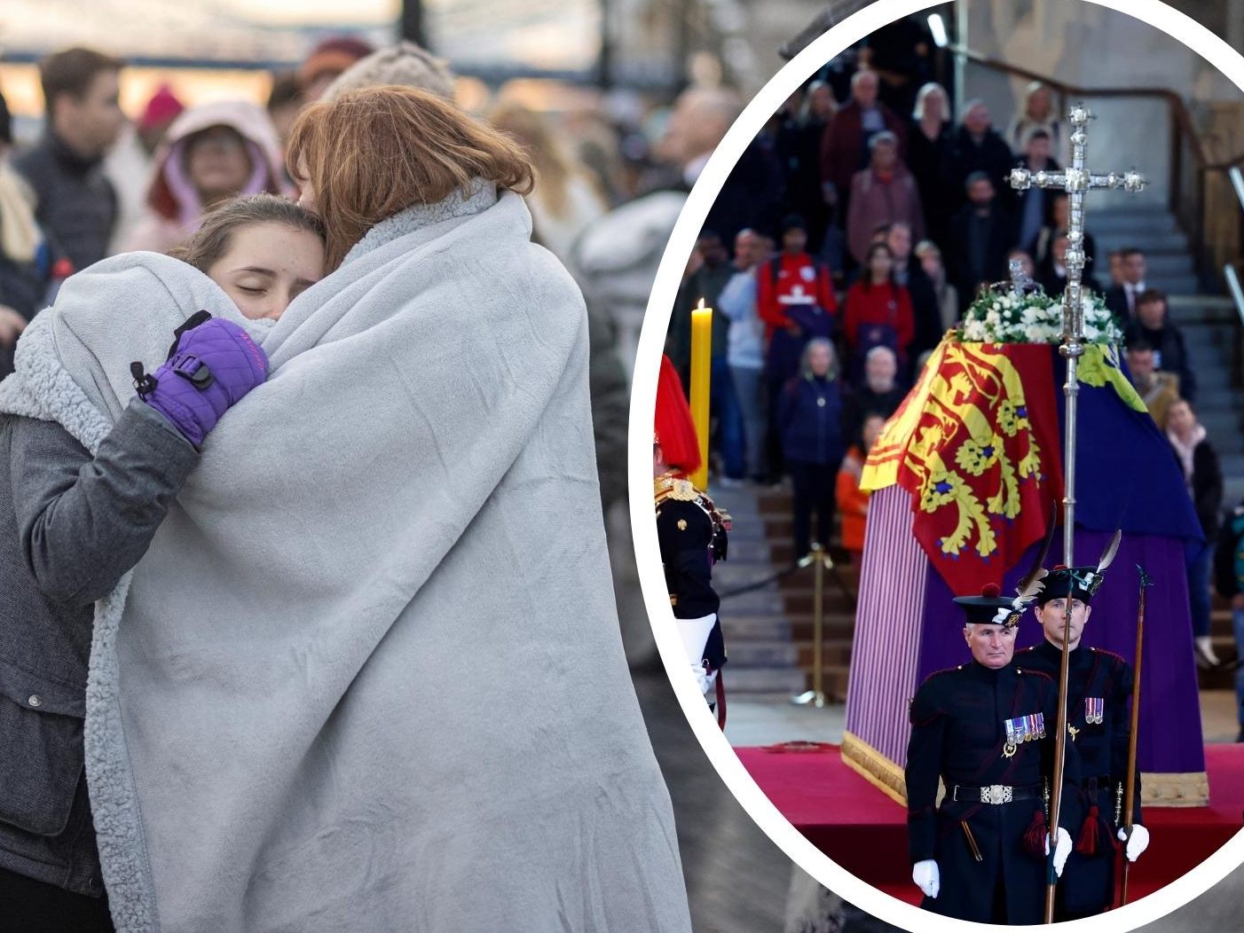 Trauer als Großereignis - Tausende in der Warteschlange um Queen zu verabschieden. Trauer als Großereignis - Tausende in der Warteschlange um Queen zu verabschieden.