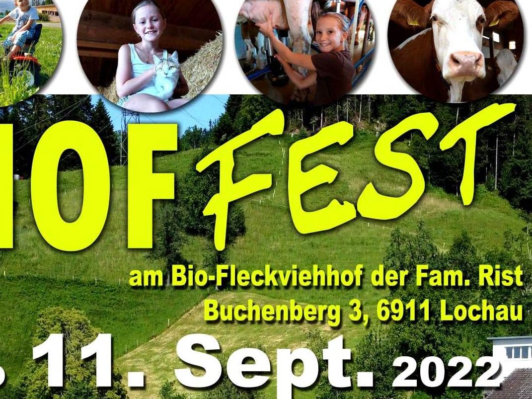 Die Familie Rist lädt am Sonntag zum großen „Hoffest“ mit Feldmesse, Frühschoppen und Kinderprogramm auf ihrem modernen, artgerechten Bio-Fleckvieh-Hof in Lochau am Buchenberg. Die Familie Rist lädt am Sonntag zum großen „Hoffest“ mit Feldmesse, Frühschoppen und Kinderprogramm auf ihrem modernen, artgerechten Bio-Fleckvieh-Hof in Lochau am Buchenberg.