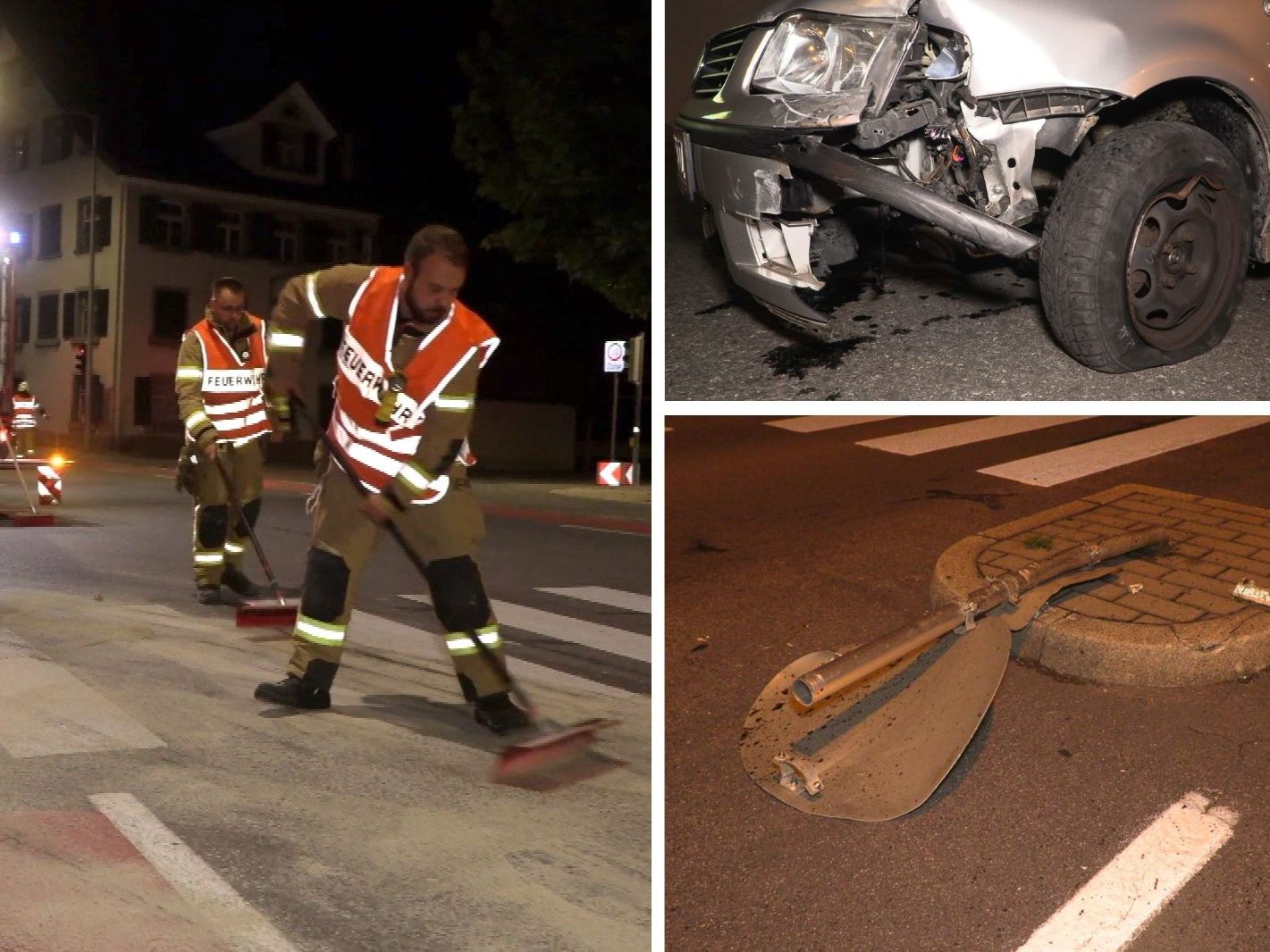 Unfall mit Fahrerflucht in Lauterach.