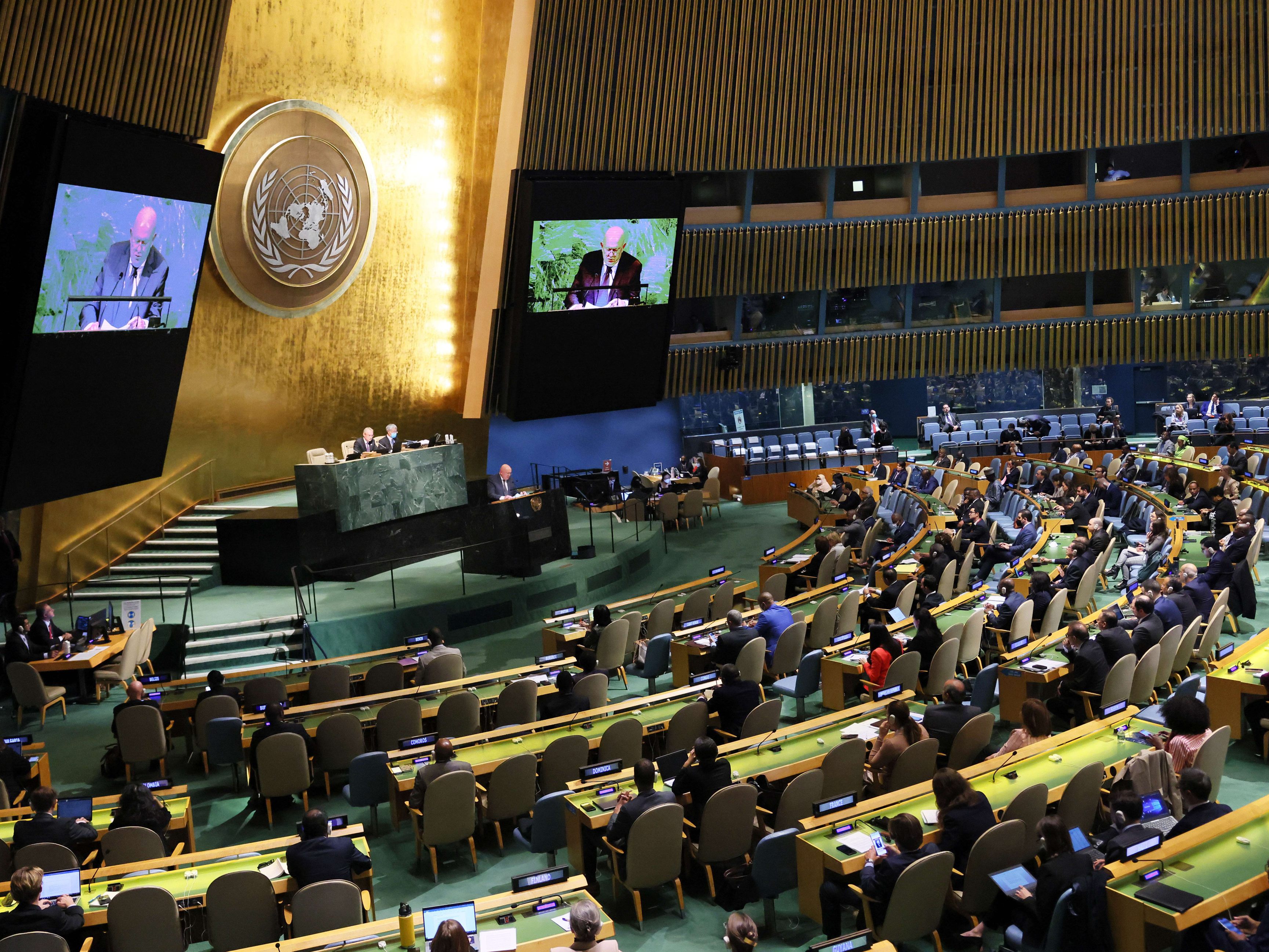 Die UN-Vollversammlung soll in der Nacht auf Donnerstag über die UNO-Resolution abstimmen.