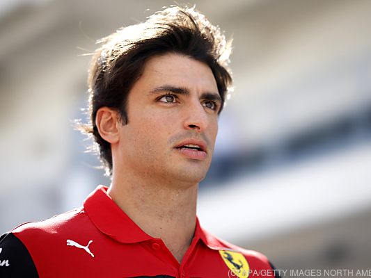 Ferrari-Pilot Carlos Sainz im Ferrari in Austin auf der Pole Ferrari-Pilot Carlos Sainz im Ferrari in Austin auf der Pole