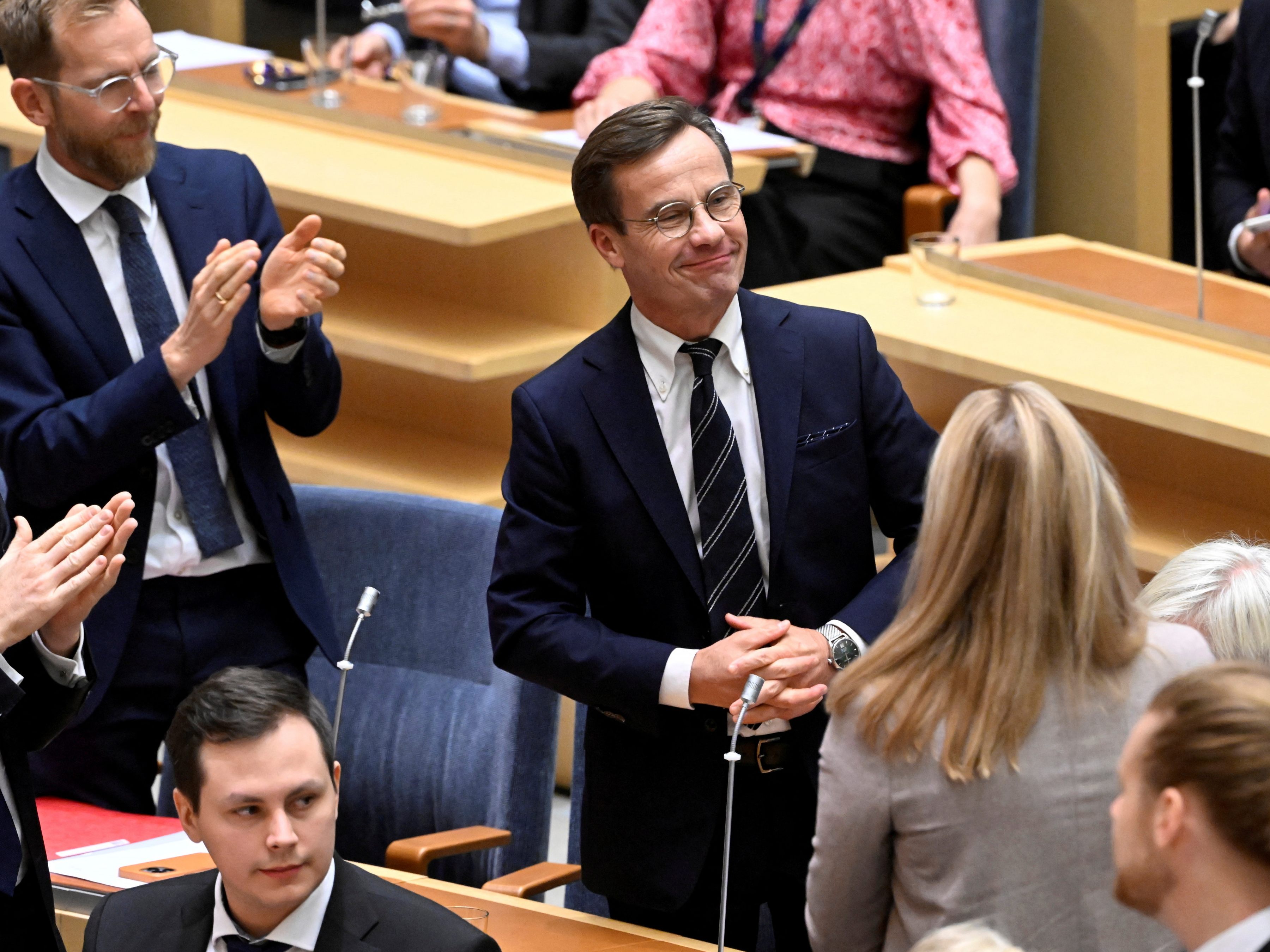 Der konservative Spitzenpolitiker Ulf Kristersson ist zum neuen Ministerpräsidenten von Schweden gewählt worden. Der konservative Spitzenpolitiker Ulf Kristersson ist zum neuen Ministerpräsidenten von Schweden gewählt worden.