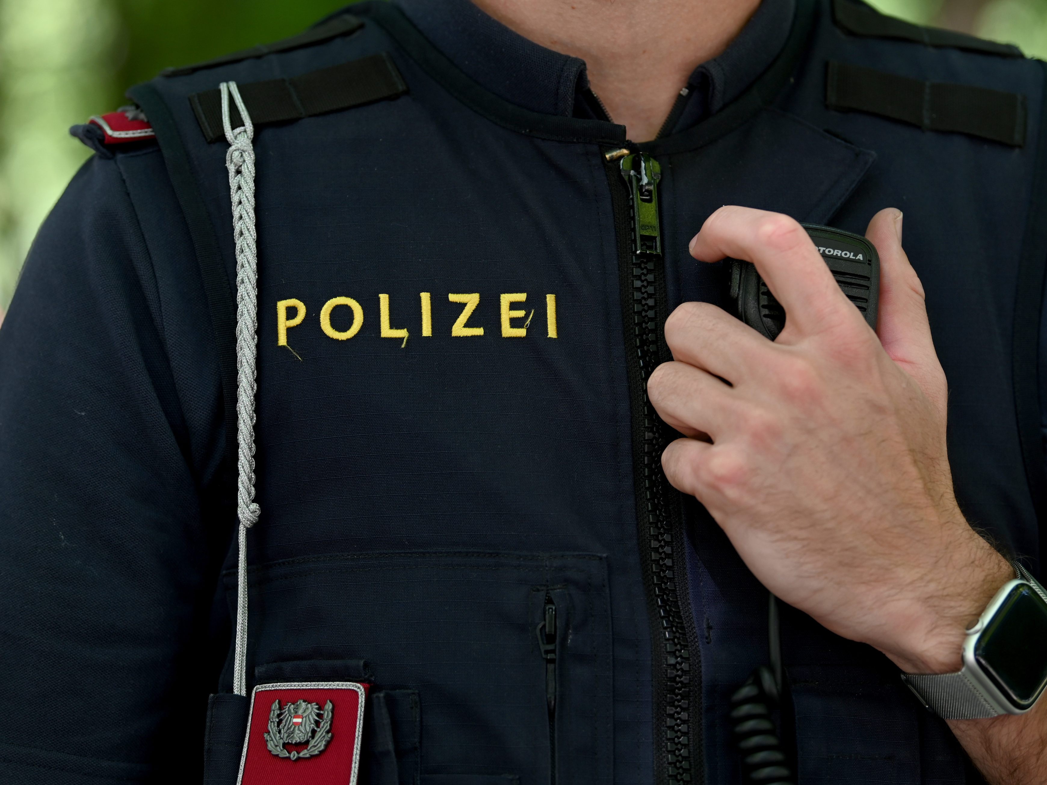 Ein 42-Jähriger beschädigte die Türe einer Bankfiliale in Wien-Ottakring und trat einem Polizisten gegen das Handgelenk.