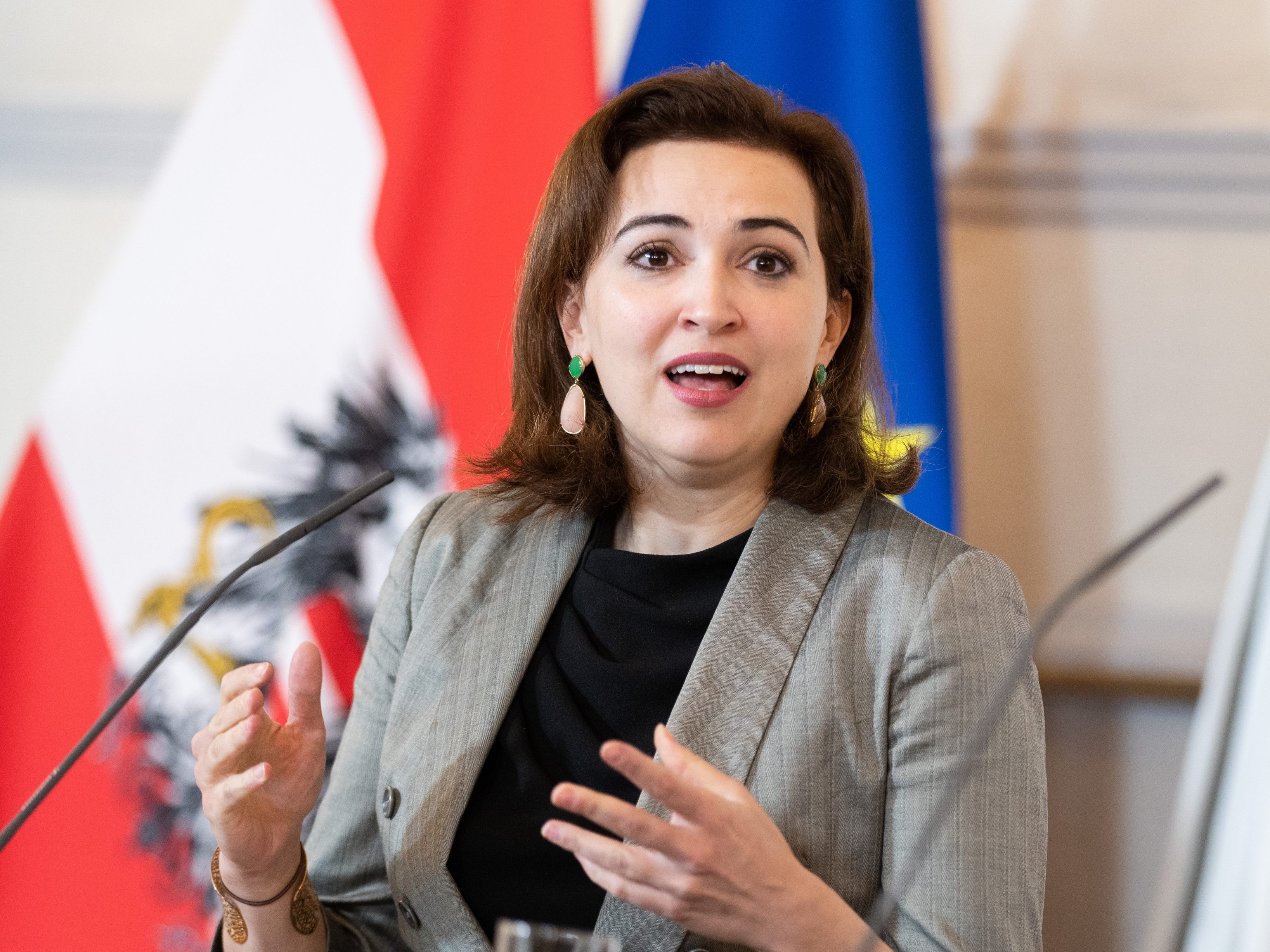 Laut Justizministerin Alma Zadic (Grüne) habe Österreich bei der Dauer von Verfahren eine positive Bilanz. Laut Justizministerin Alma Zadic (Grüne) habe Österreich bei der Dauer von Verfahren eine positive Bilanz.