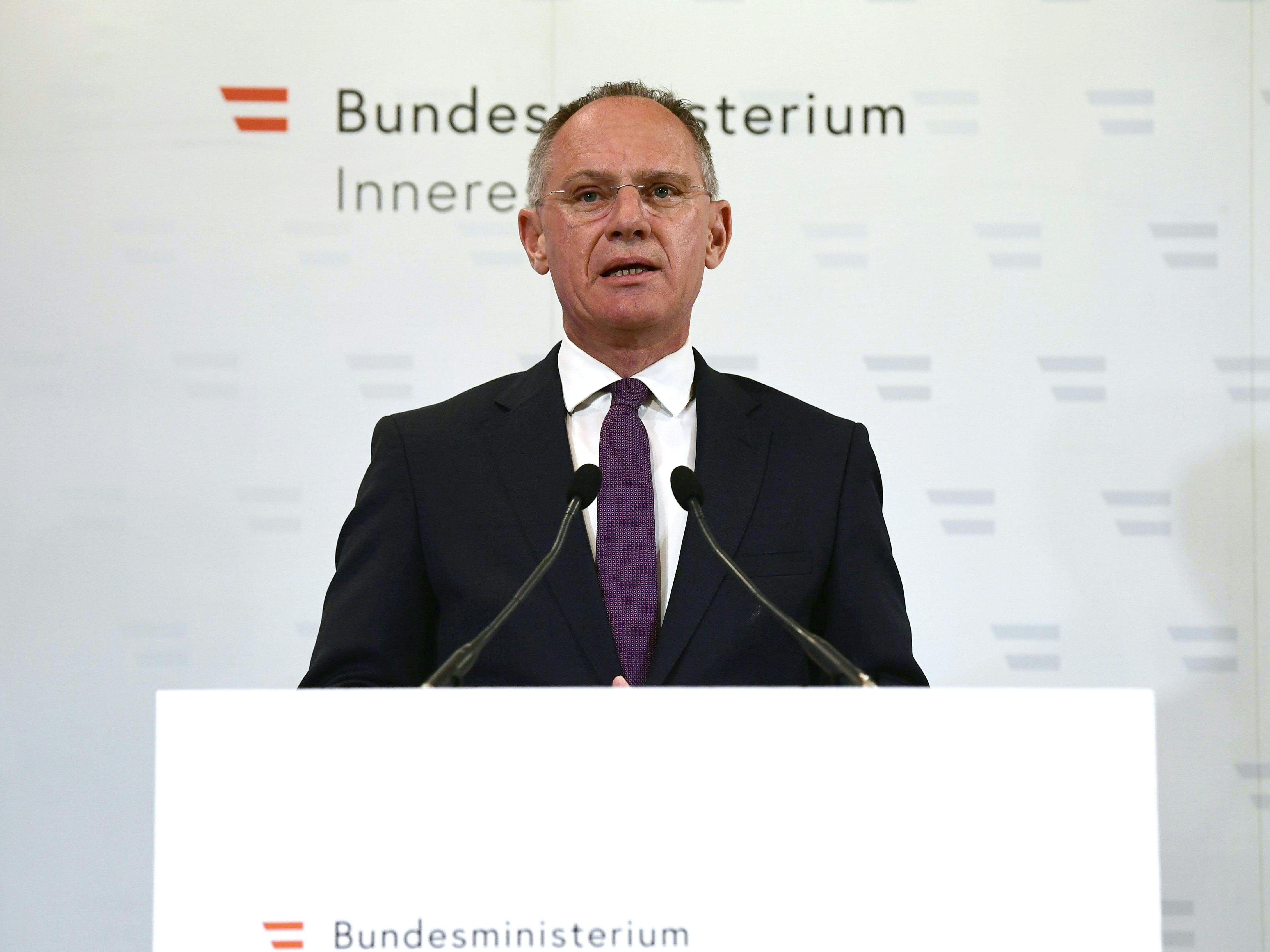 nnenminister Gerhard Karner zieht eine vorläufige Einsatzbilanz. nnenminister Gerhard Karner zieht eine vorläufige Einsatzbilanz.
