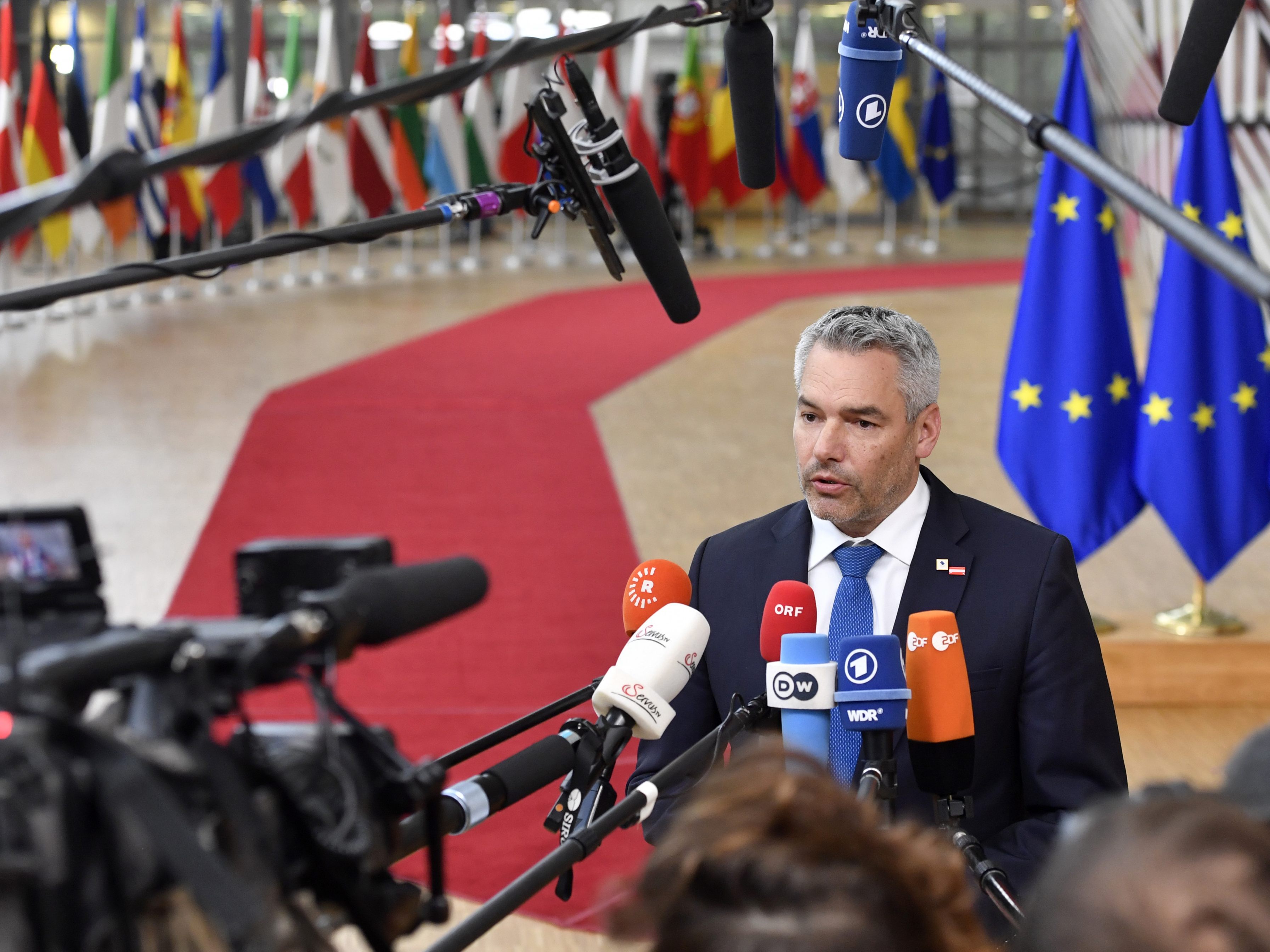 Bundeskanzler Karl Nehammer war beim EU-Gipfel in Brüssel. Bundeskanzler Karl Nehammer war beim EU-Gipfel in Brüssel.