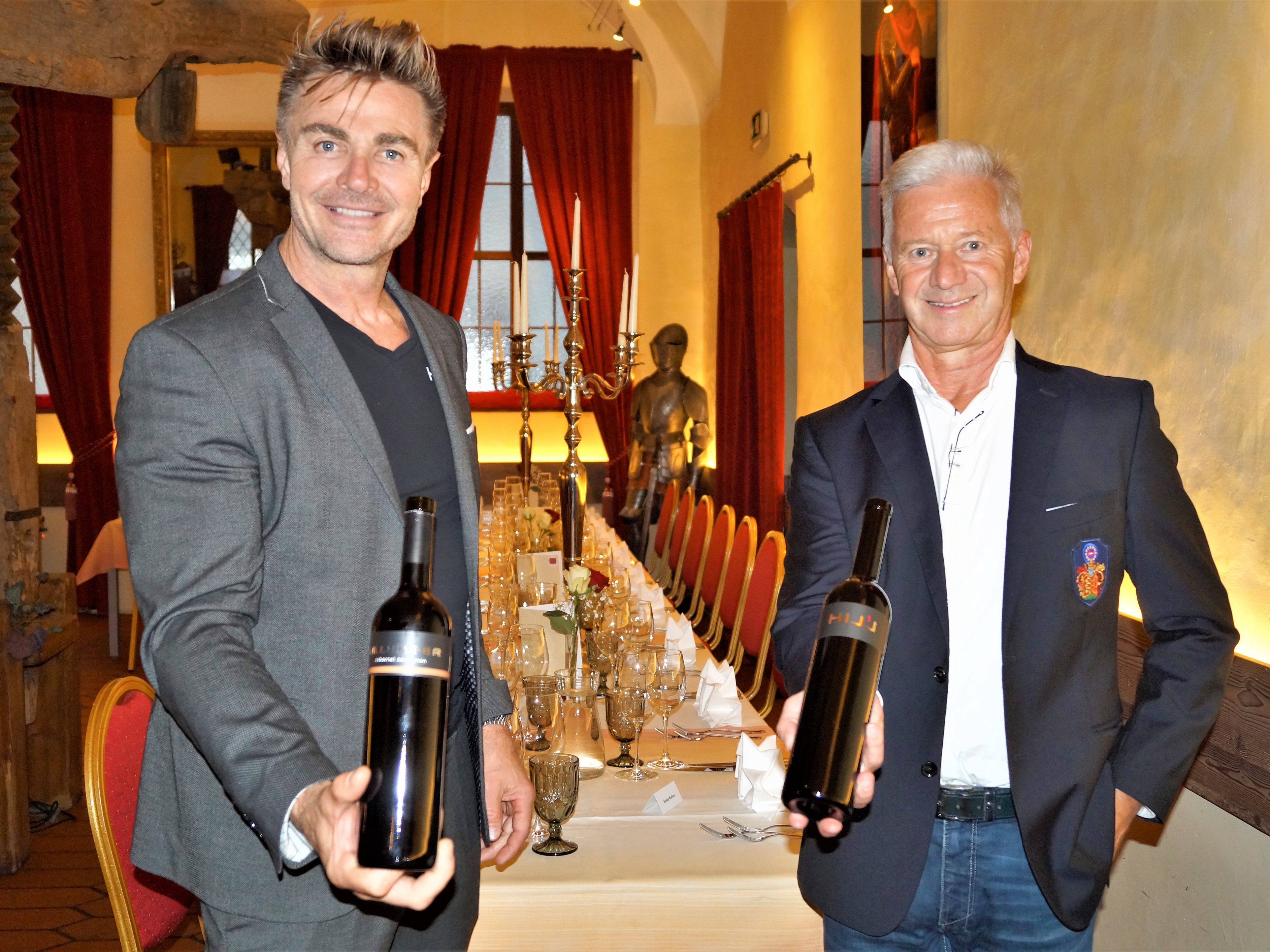 Bio-Winzer Leo Hillinger und Palast-Gastronom Andrew Nussbaumer Bio-Winzer Leo Hillinger und Palast-Gastronom Andrew Nussbaumer