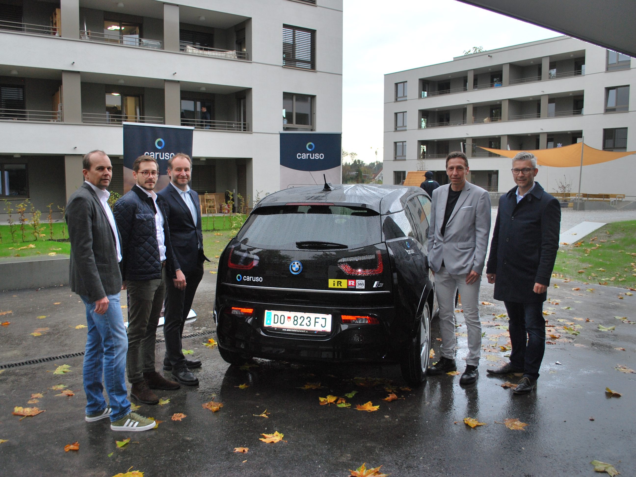 Christian Jauk, Rhomberg Bau, Niko Fischer, caruso carsharing, Stadtrat Alexander Juen, Manfred Eisbacher, i+R Wohnbau, Thomas Schöpf, Wohnbauselbsthilfe. Christian Jauk, Rhomberg Bau, Niko Fischer, caruso carsharing, Stadtrat Alexander Juen, Manfred Eisbacher, i+R Wohnbau, Thomas Schöpf, Wohnbauselbsthilfe.