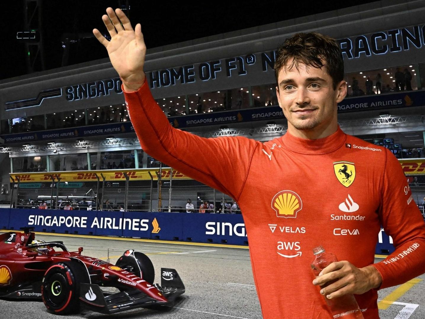 Charles Leclerc sicherte sich die Pole für das morgige Rennen. Charles Leclerc sicherte sich die Pole für das morgige Rennen.