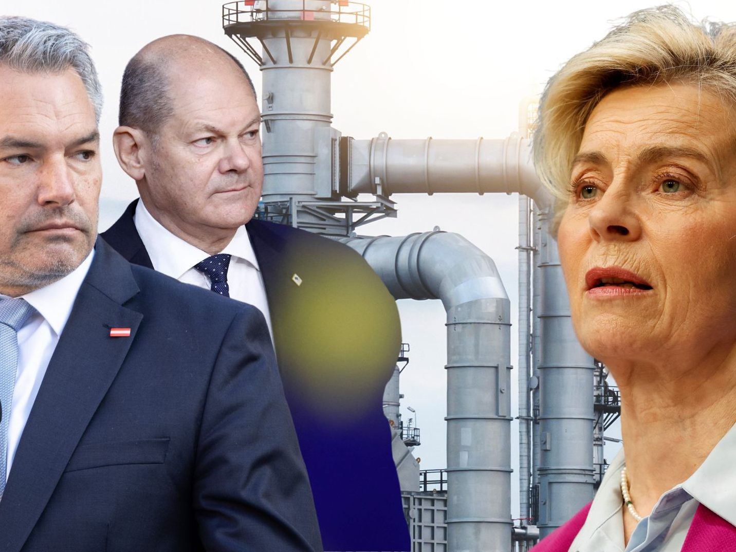 Deutschland und Österreich sind nach Zahlen der Europäischen Kommission beim Gassparen zuletzt langsamer vorangekommen als andere EU-Staaten.