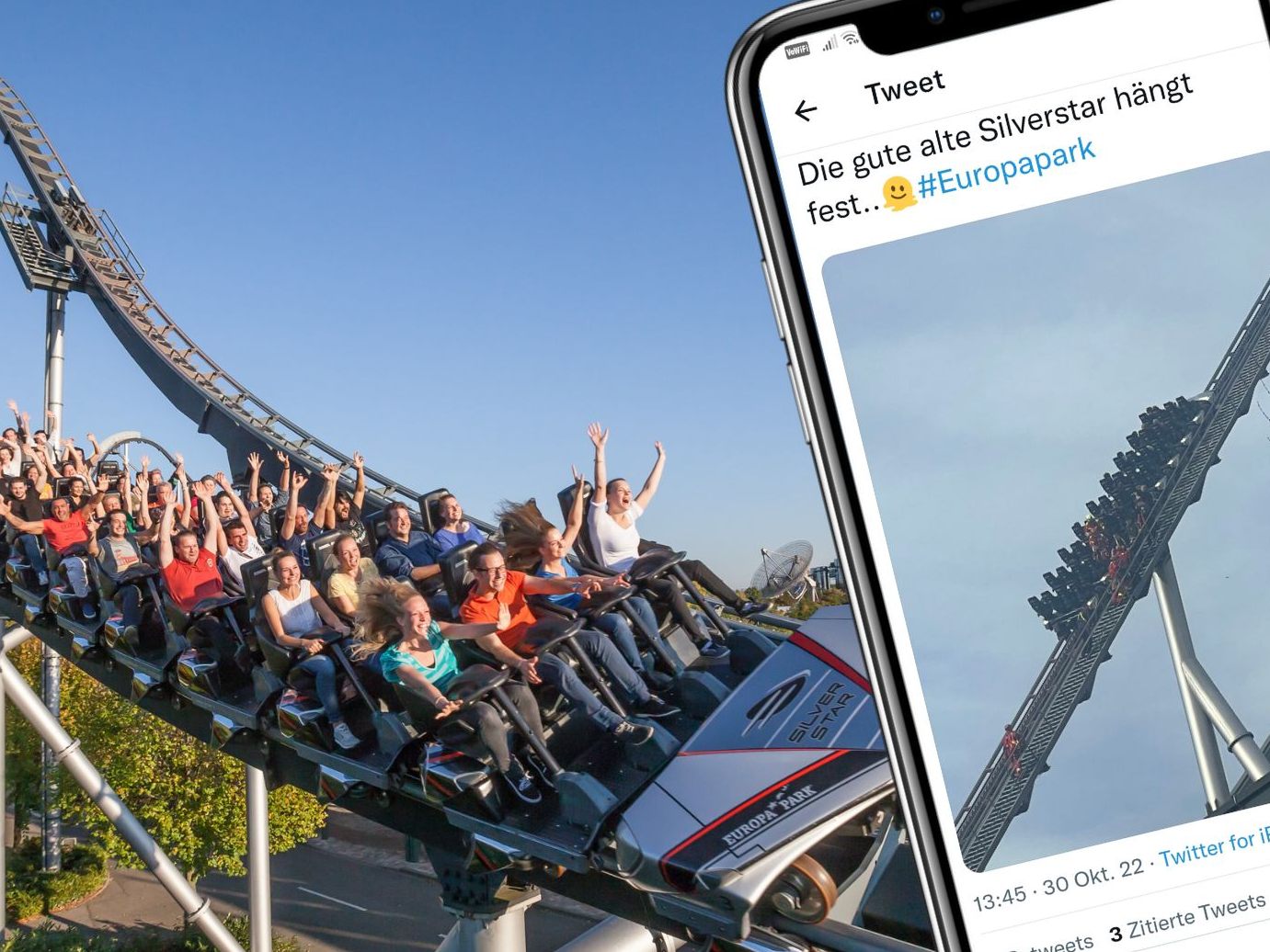 Am Sonntag gab es für einige Besucher des Europa-Parks in Rust einen Schockmoment. Am Sonntag gab es für einige Besucher des Europa-Parks in Rust einen Schockmoment.