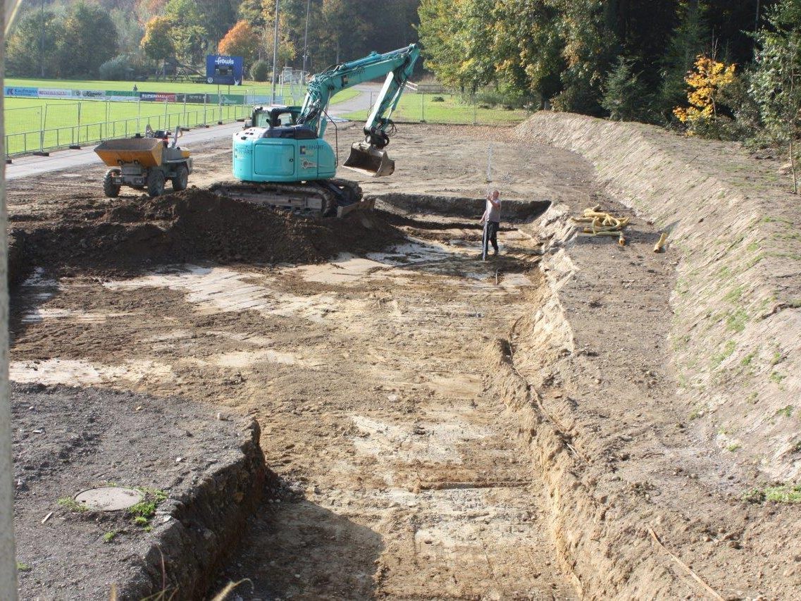 Bauarbeiten vom neuen Sporthaus Hofen Göfis sind gestartet.