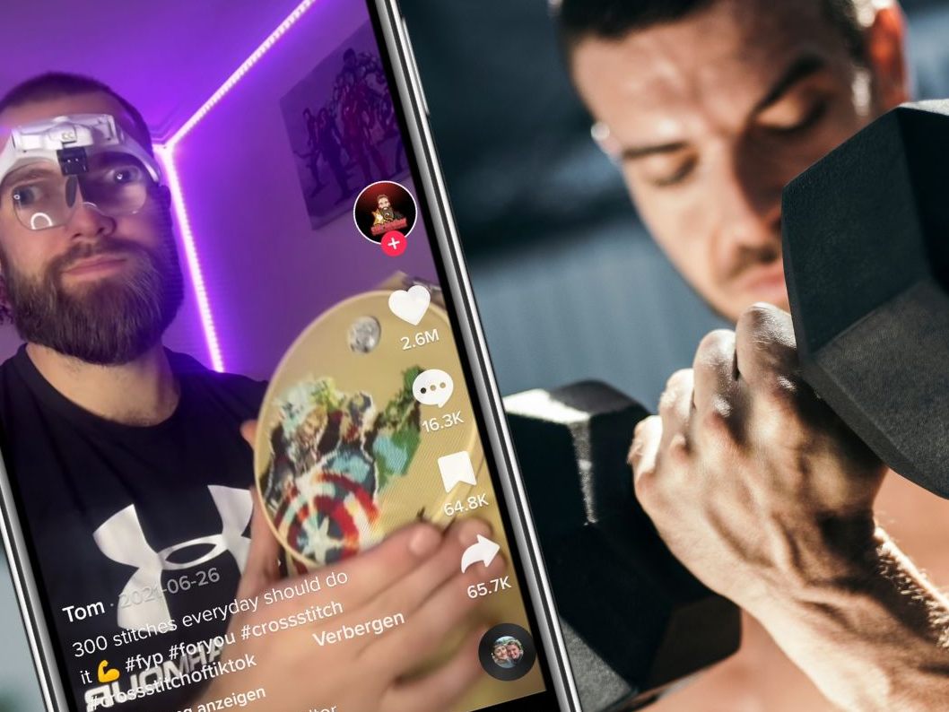 Tom aus Australien ist ein begeisterter Stickerei-Fan und teilt seine kleinen Kunstwerke auf TikTok.