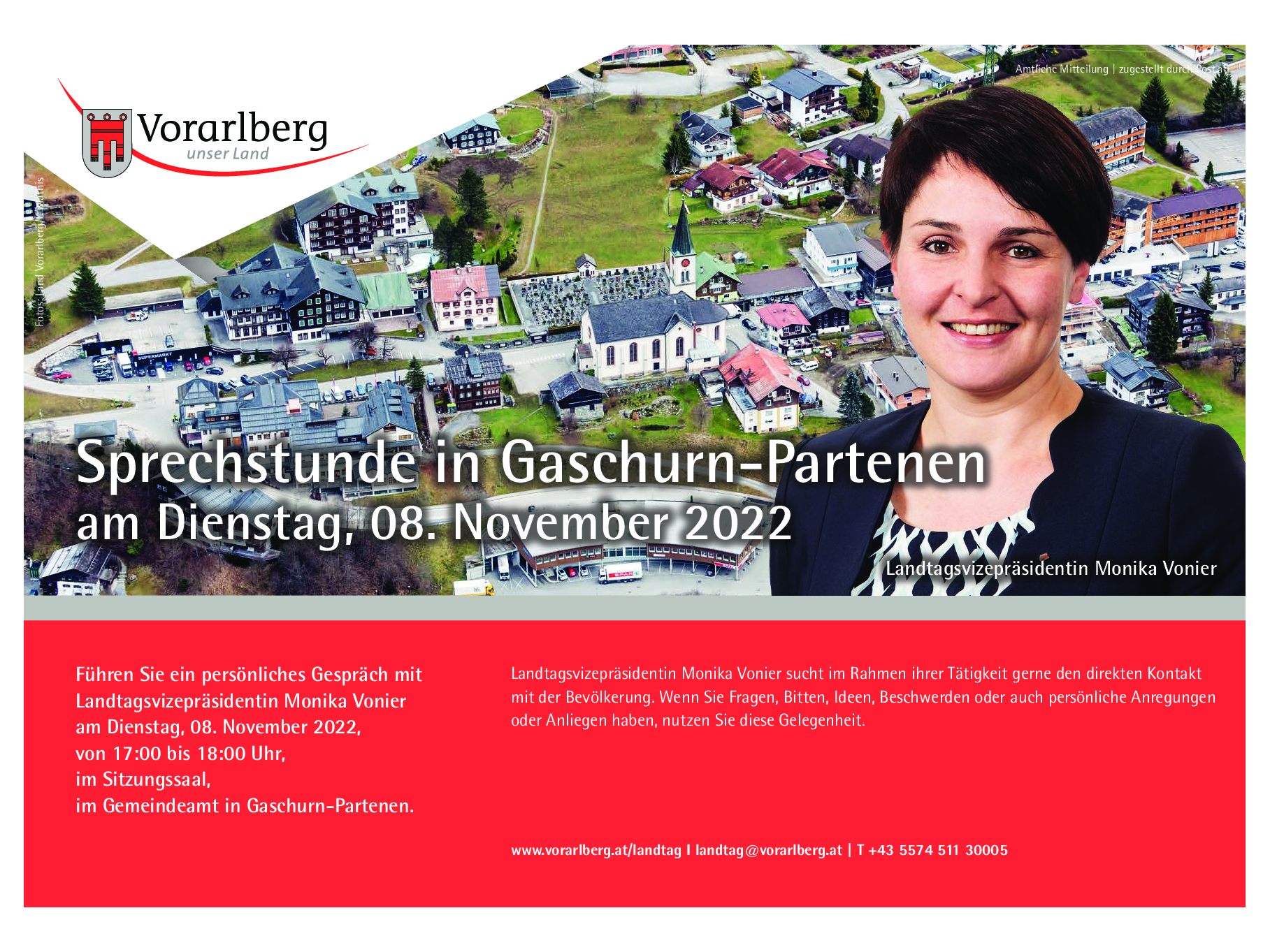 Sprechstunde mit Landtagsvizepräsidentin Monika Vonier