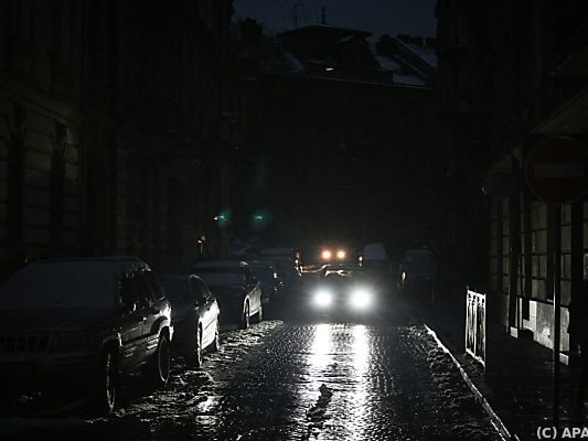 Auch Lemberg in der Westukraine blieb vergangene Nacht dunkel Auch Lemberg in der Westukraine blieb vergangene Nacht dunkel