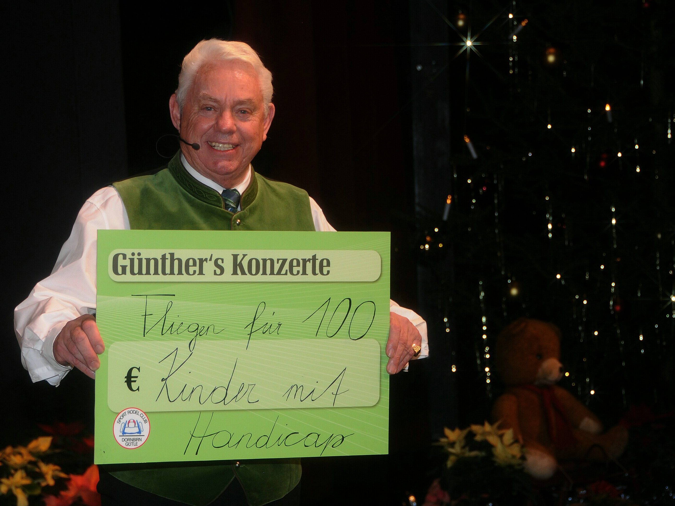 Auch beim letzten Konzert von Günther Lutz, steht der soziale Gedanke im Mittelpunkt und damit Spenden für wichtige Einrichtungen in Vorarlberg. Auch beim letzten Konzert von Günther Lutz, steht der soziale Gedanke im Mittelpunkt und damit Spenden für wichtige Einrichtungen in Vorarlberg.