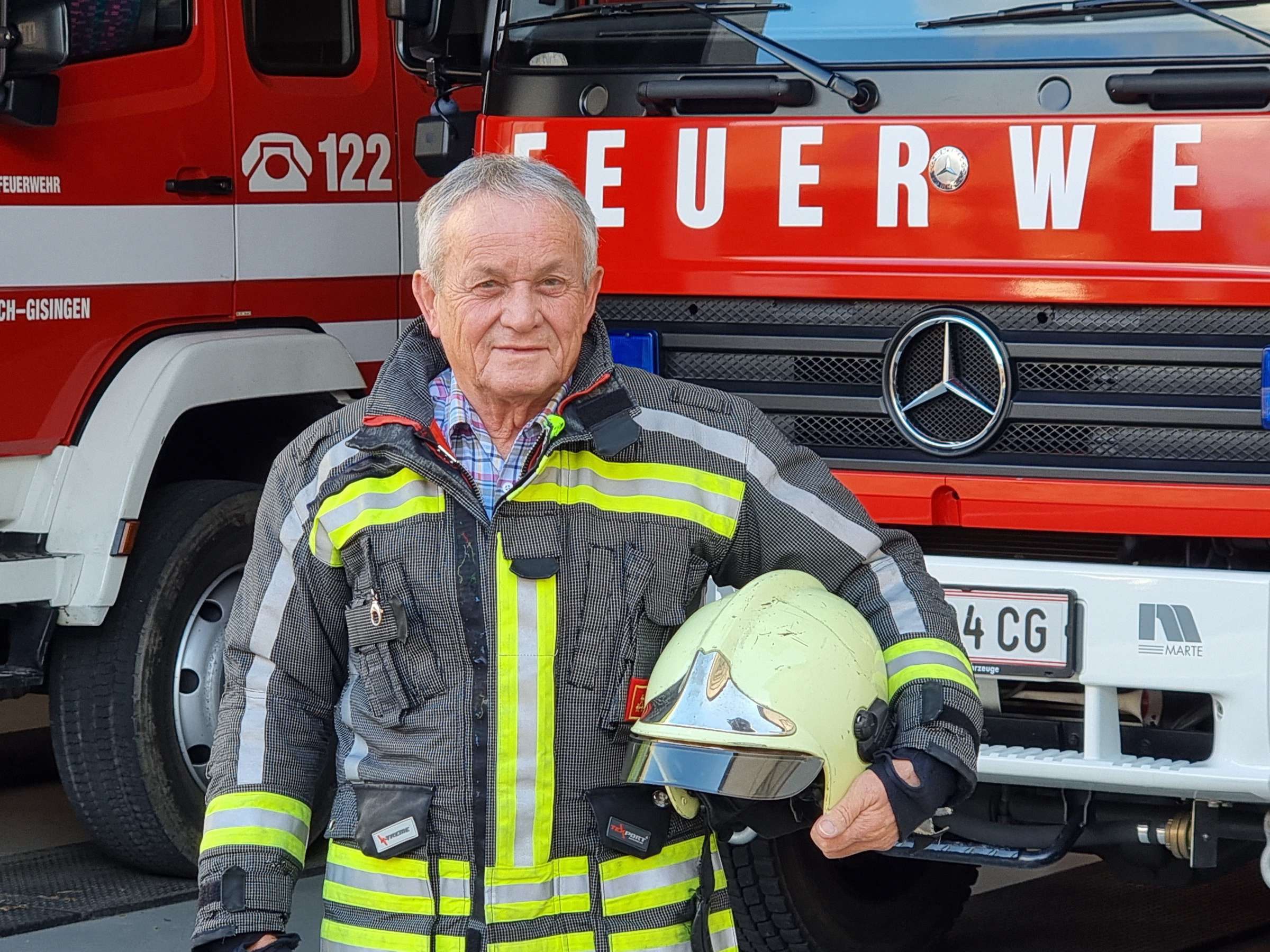Franz Telfser ist über ein halbes Jahrhundert Teil der Gisinger Wehr. Franz Telfser ist über ein halbes Jahrhundert Teil der Gisinger Wehr.