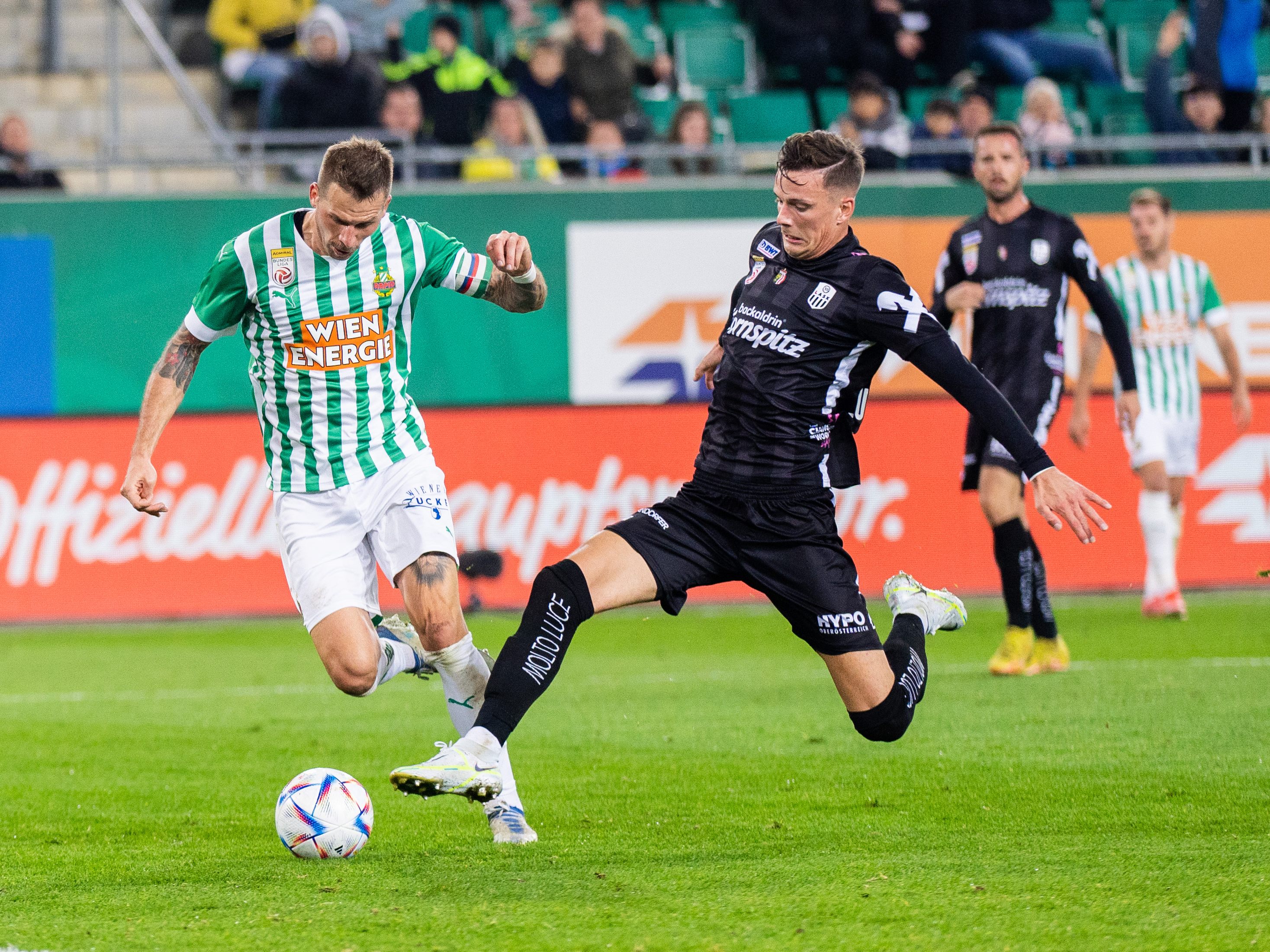 Guido Burgstaller traf in der 1. Halbzeit zum 1:0 für Rapid Wien. Guido Burgstaller traf in der 1. Halbzeit zum 1:0 für Rapid Wien.