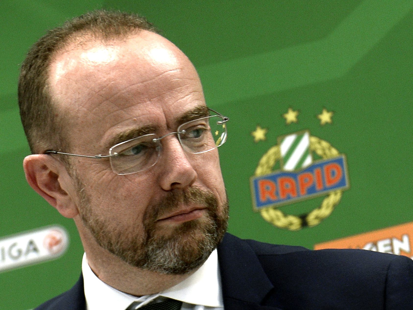 Rapid-Wien-Präsident Bruckner kann einen Millionengewinn vermelden. Rapid-Wien-Präsident Bruckner kann einen Millionengewinn vermelden.