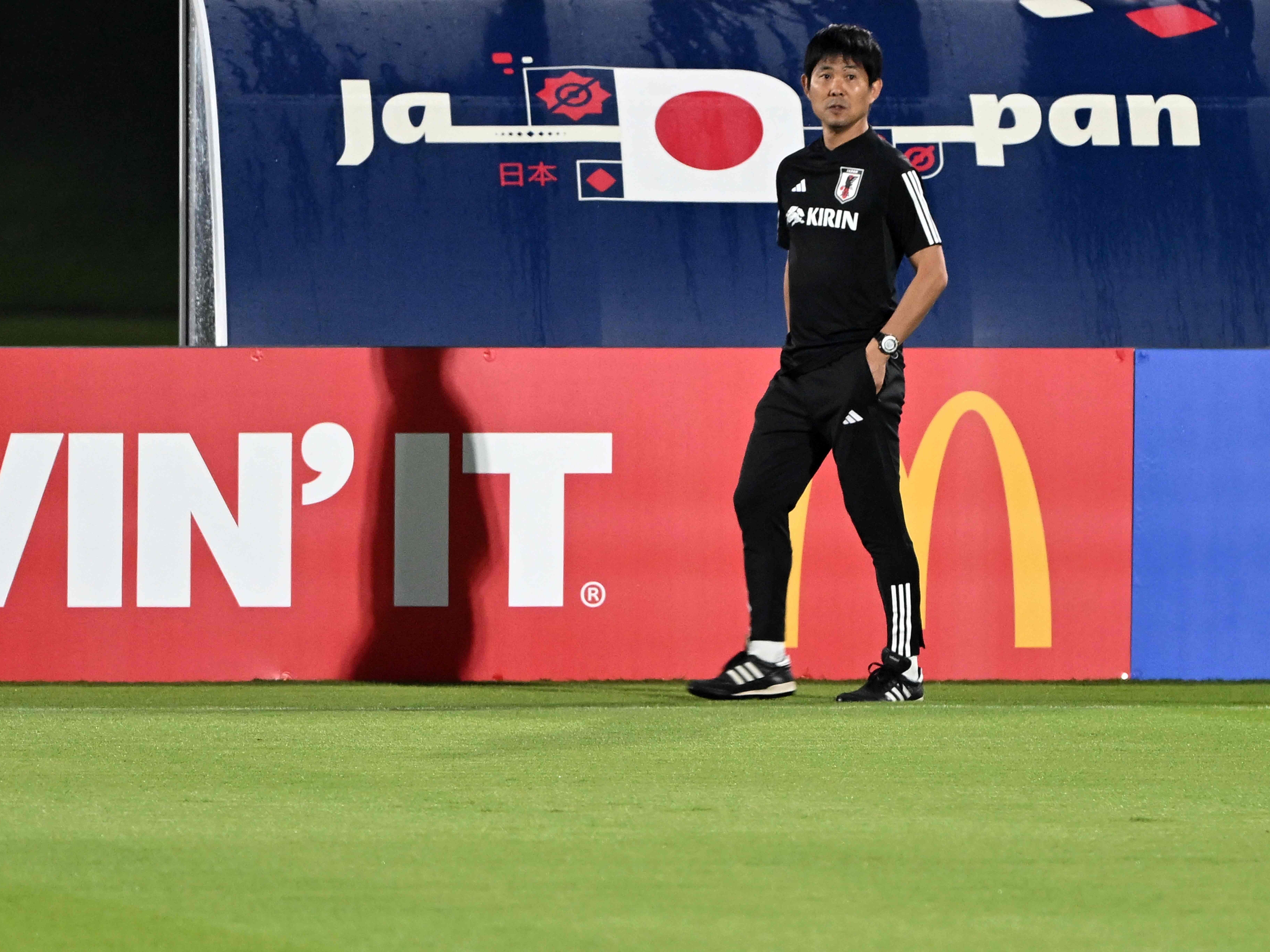 Eine Entschuldigung kam von Moriyasu. Japan bekommt es bei der Fußball-WM am Donnerstag mit Spanien zu tun. Eine Entschuldigung kam von Moriyasu. Japan bekommt es bei der Fußball-WM am Donnerstag mit Spanien zu tun.