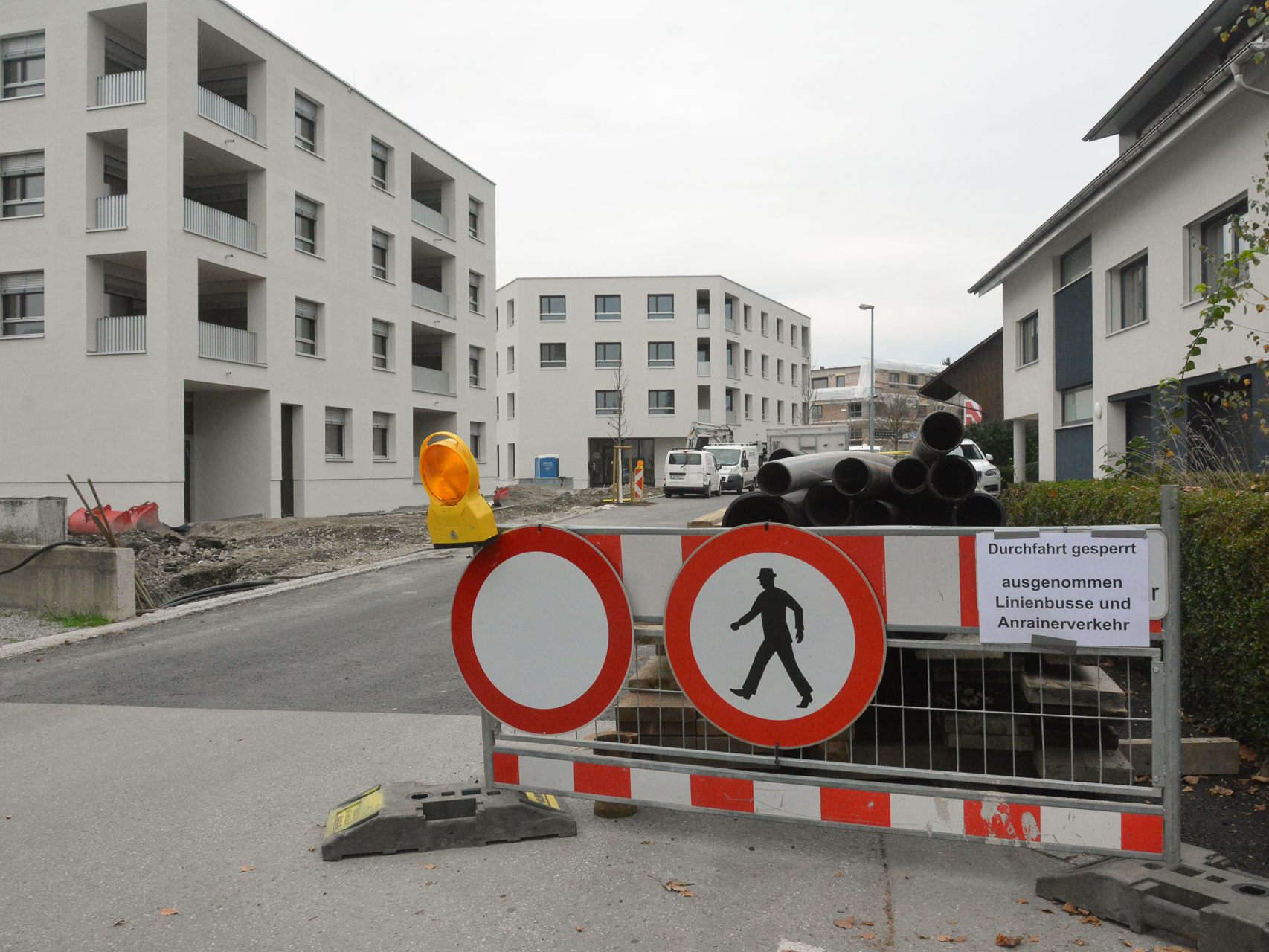 Die Bauarbeiten in der Staldenstraße dauern nicht mehr lange an. Die Bauarbeiten in der Staldenstraße dauern nicht mehr lange an.