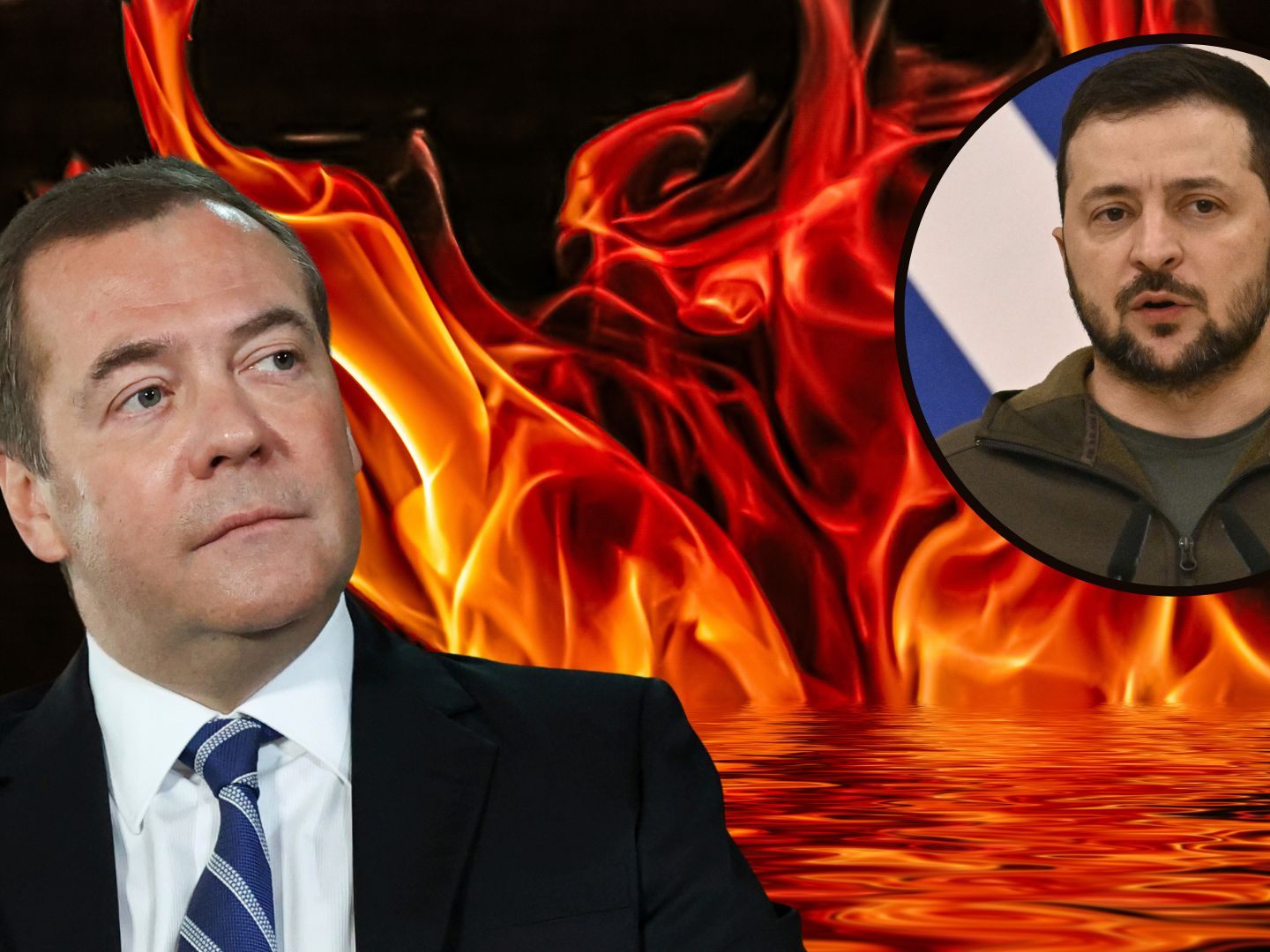 Dimitri Medwedew sieht Selenskyj wohl als Vertreter der Hölle. Dimitri Medwedew sieht Selenskyj wohl als Vertreter der Hölle.