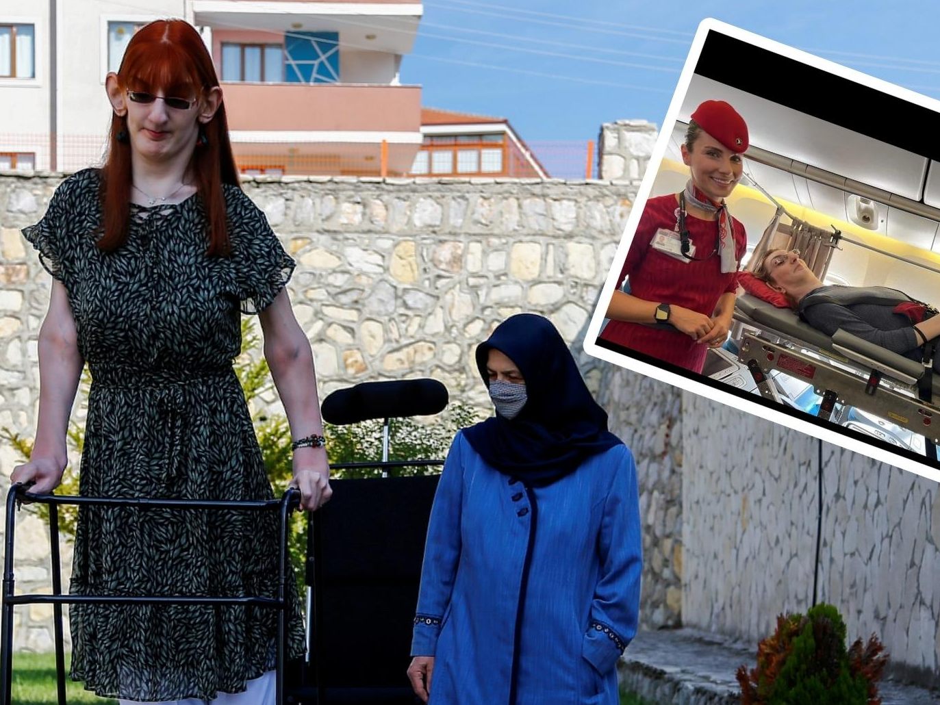 Die größte Frau der Welt konnte zum ersten Mal fliegen Die größte Frau der Welt konnte zum ersten Mal fliegen