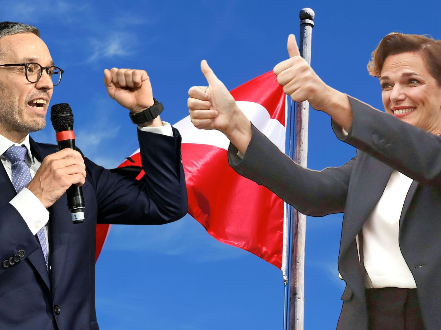 FPÖ und SPÖ liegen derzeit in den Umfragen vorne.