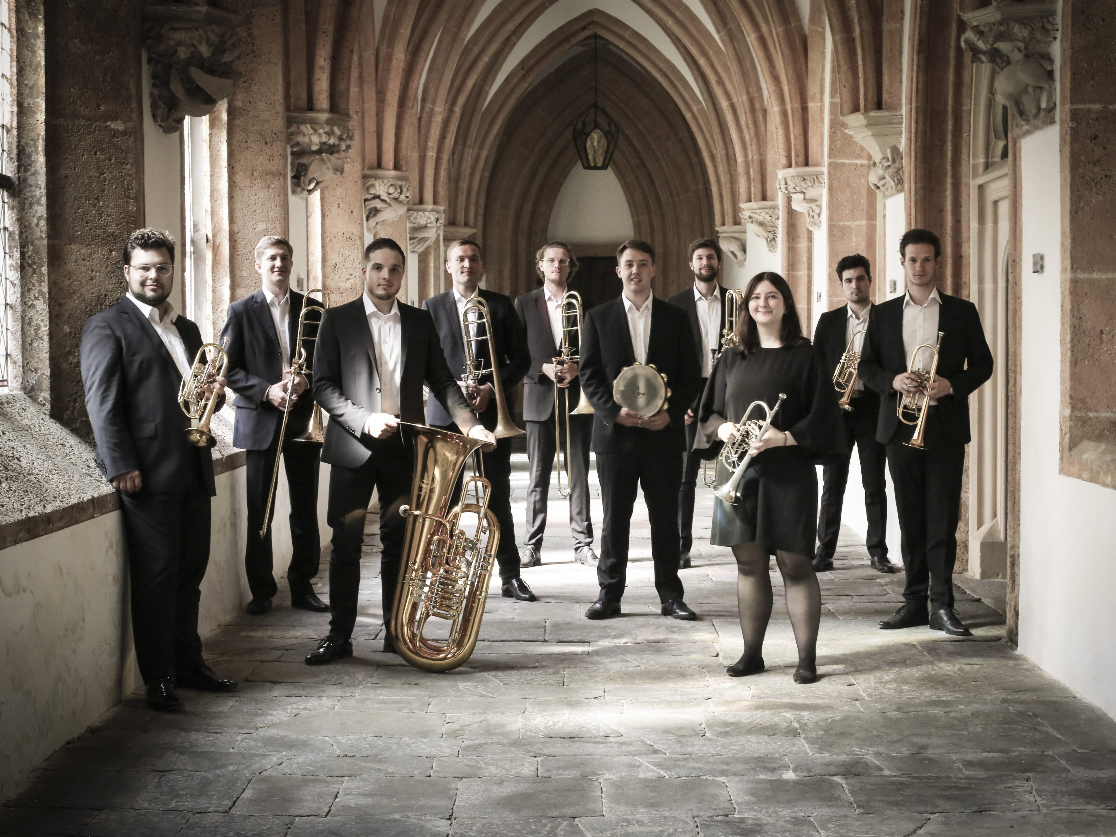Das Austrian Brass Consort interpretiert geistliche und weltliche Vokalmusik mit Blechblasinstrumenten.