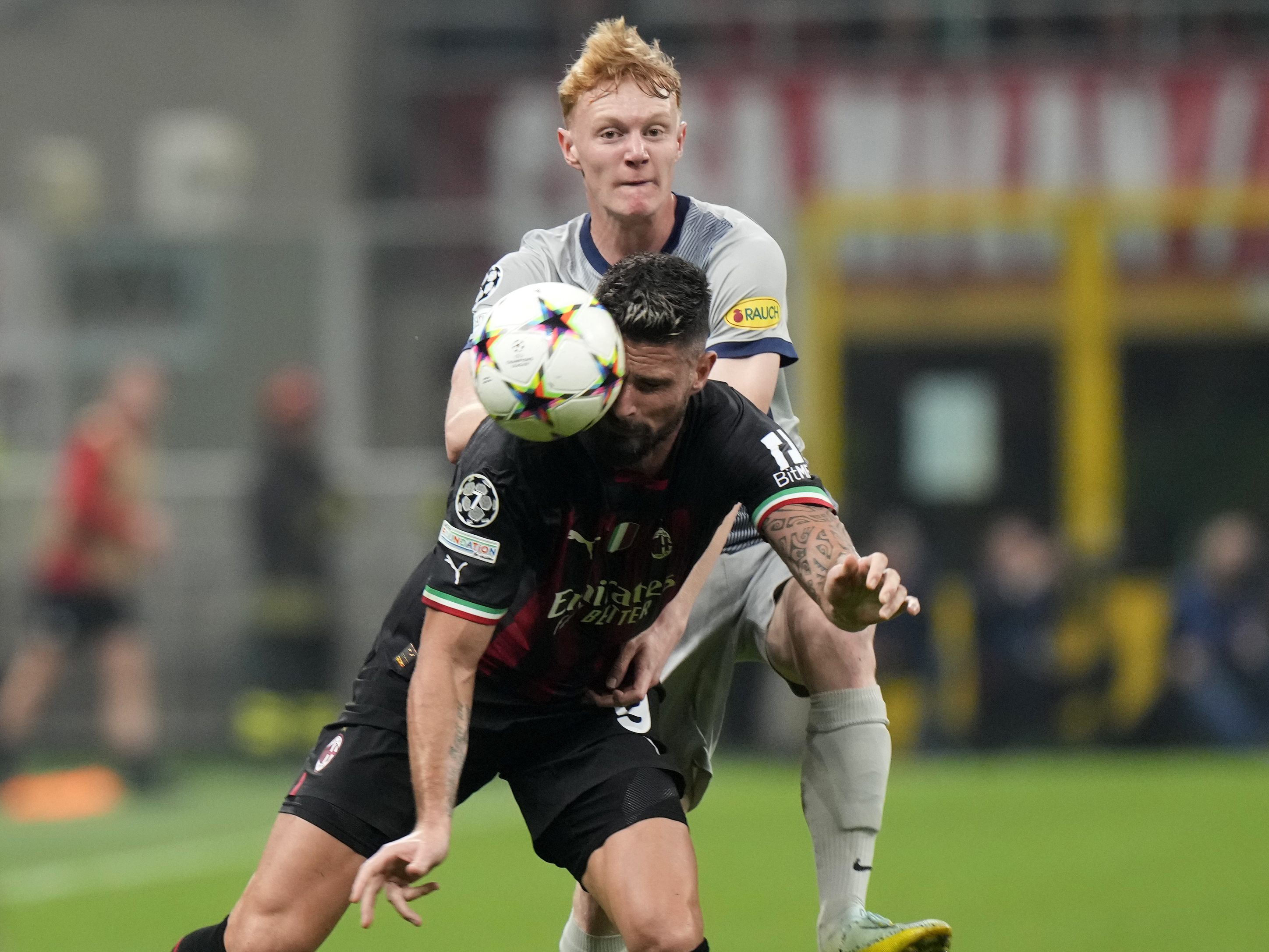 Auch Nicolas Seiwald konnte Olivier Giroud nicht aufhalten. Auch Nicolas Seiwald konnte Olivier Giroud nicht aufhalten.