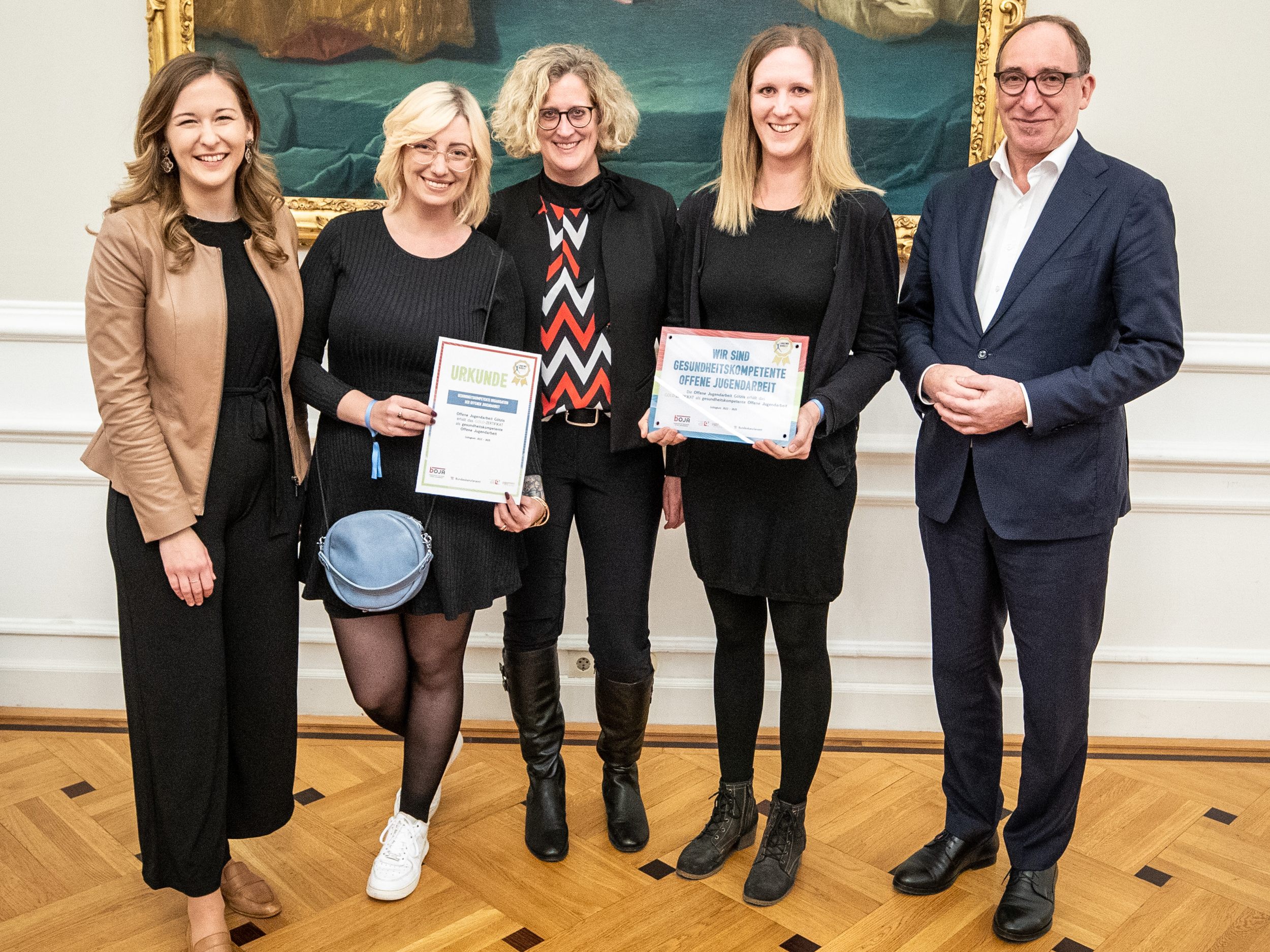 v.l.n.r.: Claudia Plakolm, Madlen Behrle, Christine Wilhelm, Karin Außerer, Johannes Rauch v.l.n.r.: Claudia Plakolm, Madlen Behrle, Christine Wilhelm, Karin Außerer, Johannes Rauch