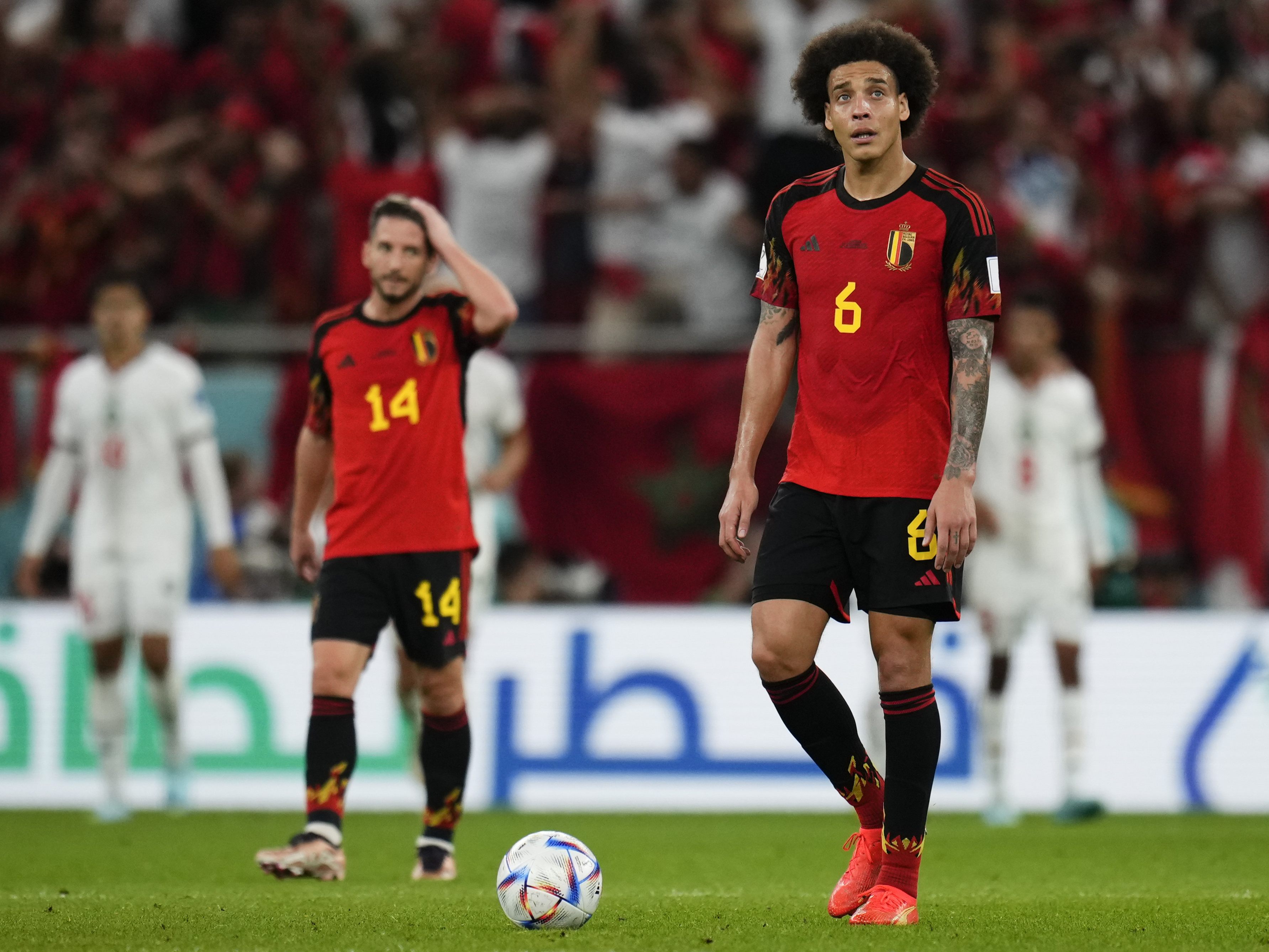 Mitfavorite Belgien musste sich Marokko mit 0:2 geschlagen geben. Mitfavorite Belgien musste sich Marokko mit 0:2 geschlagen geben.