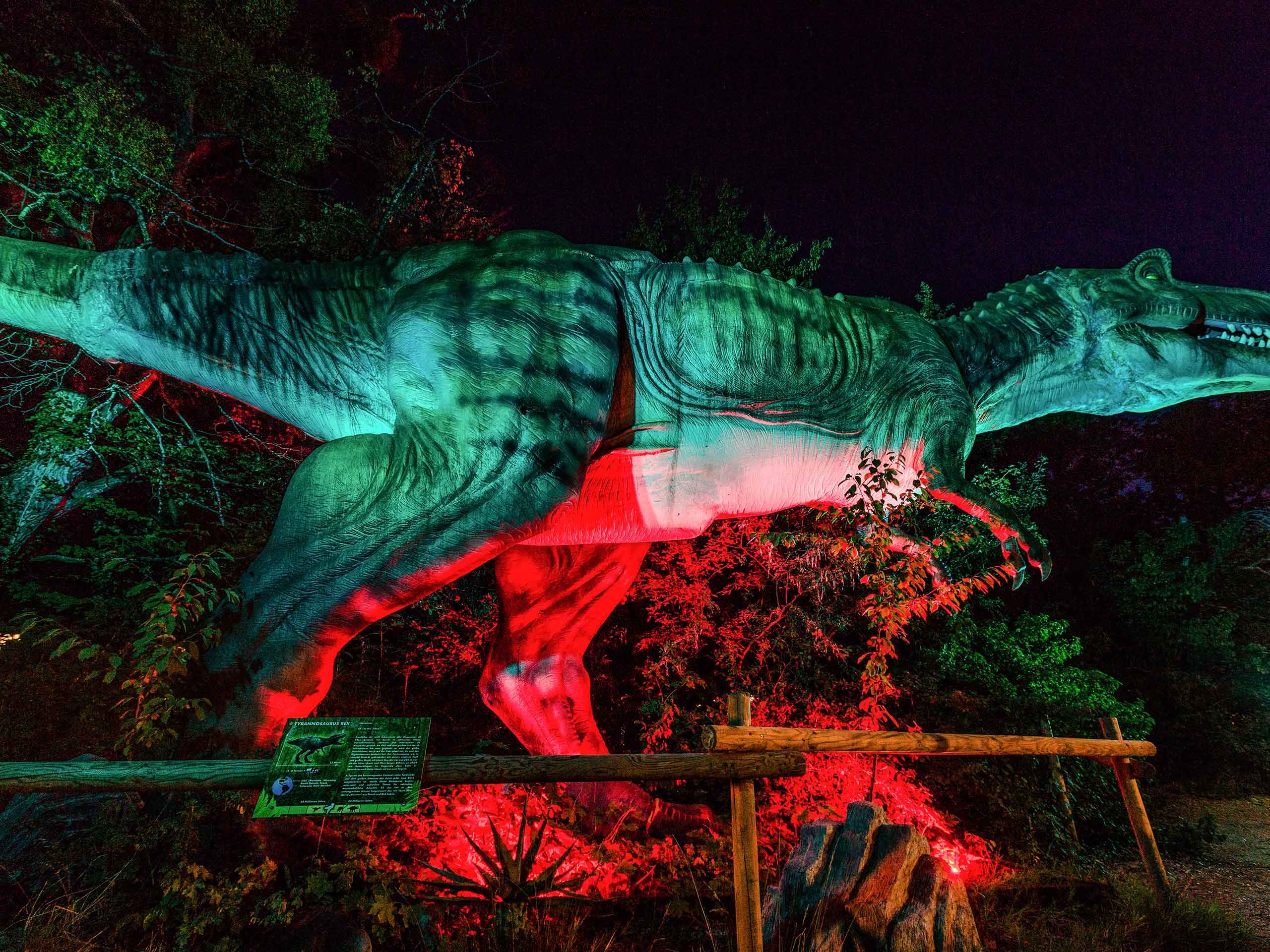 Dinos im Lichterwald ab 18. November.
